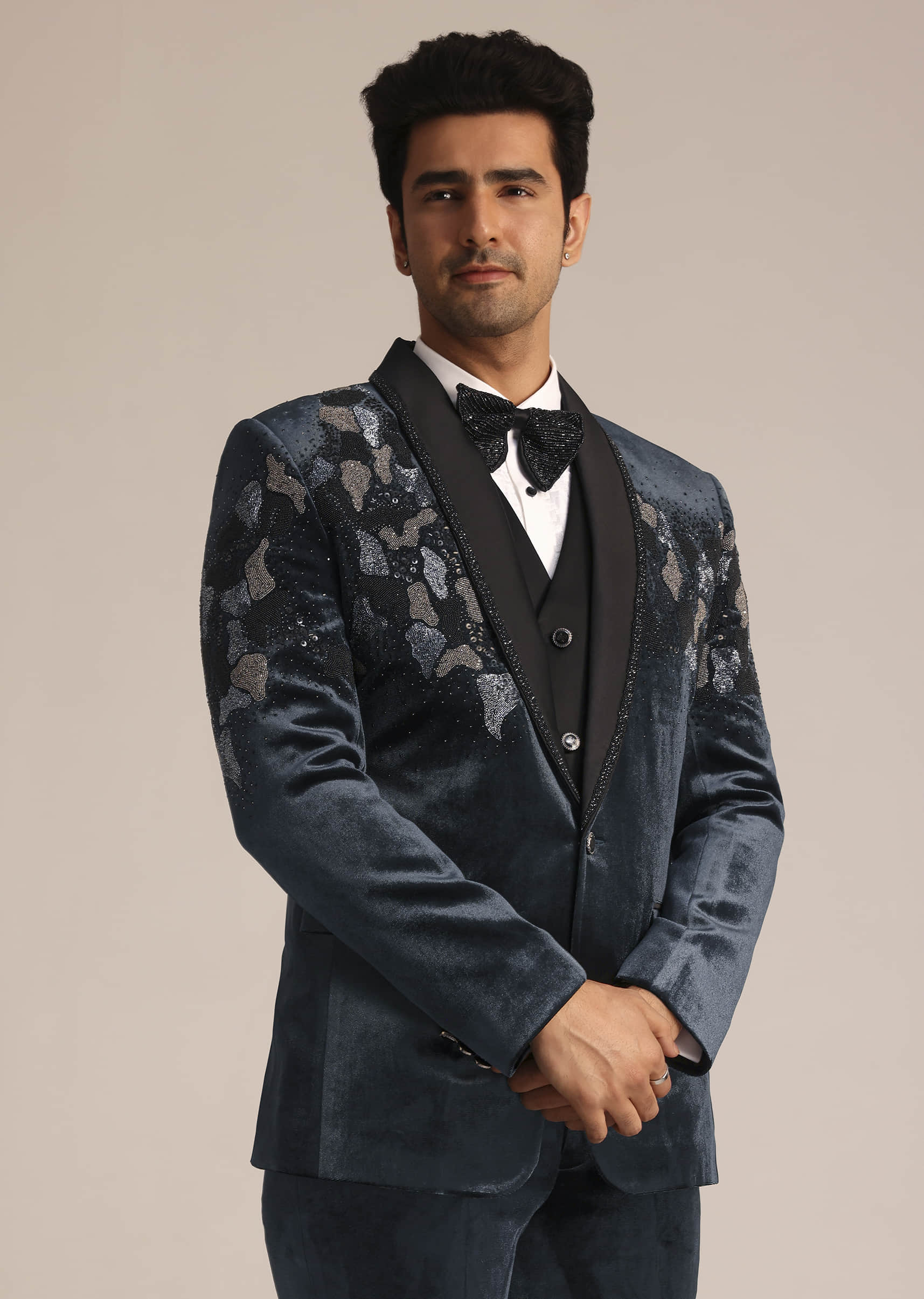 Tuxedo Gray Velvet Suit Grey Velvet Tuxedo Jacket Gentleman's Guru