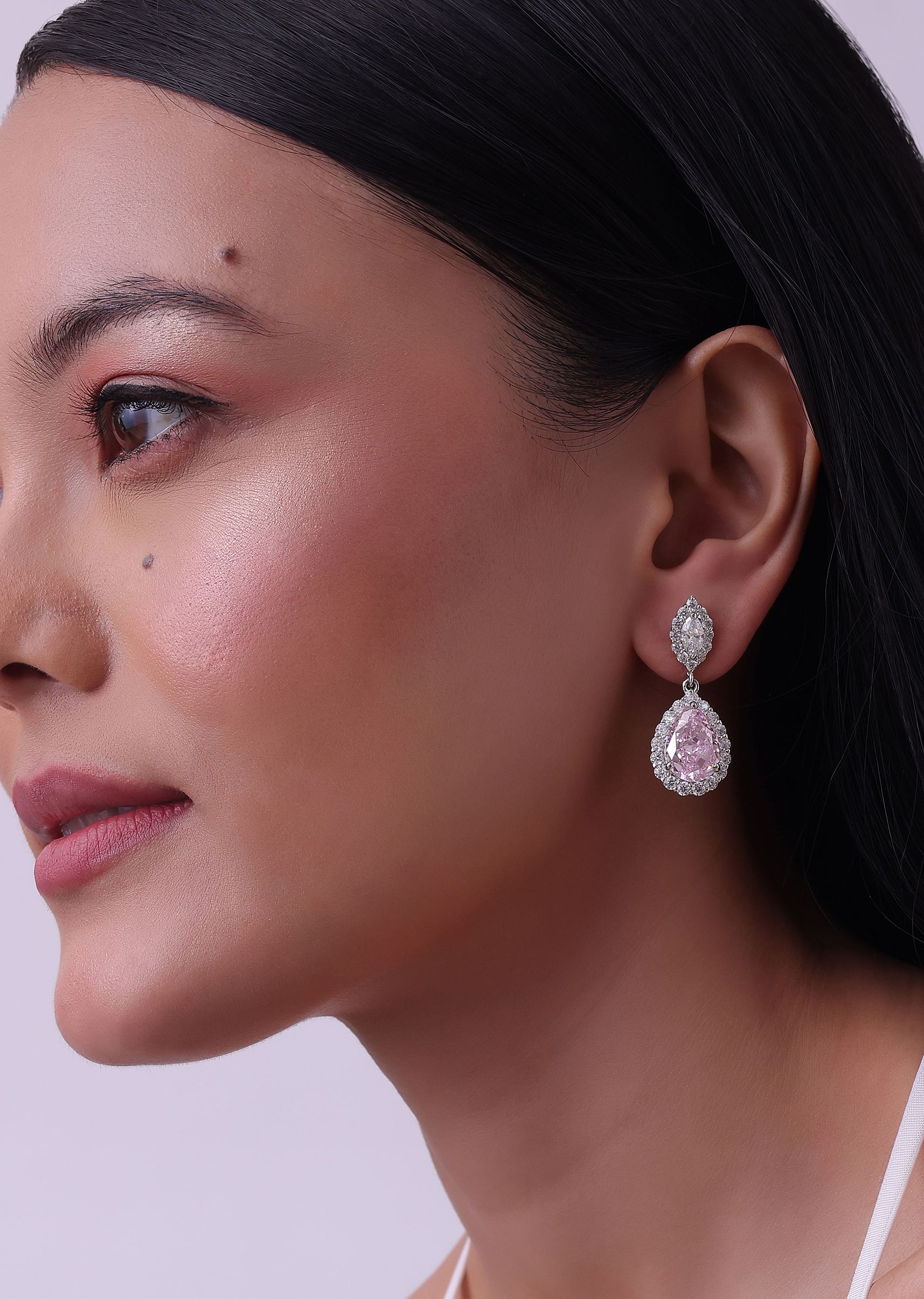 Silver danglers sales