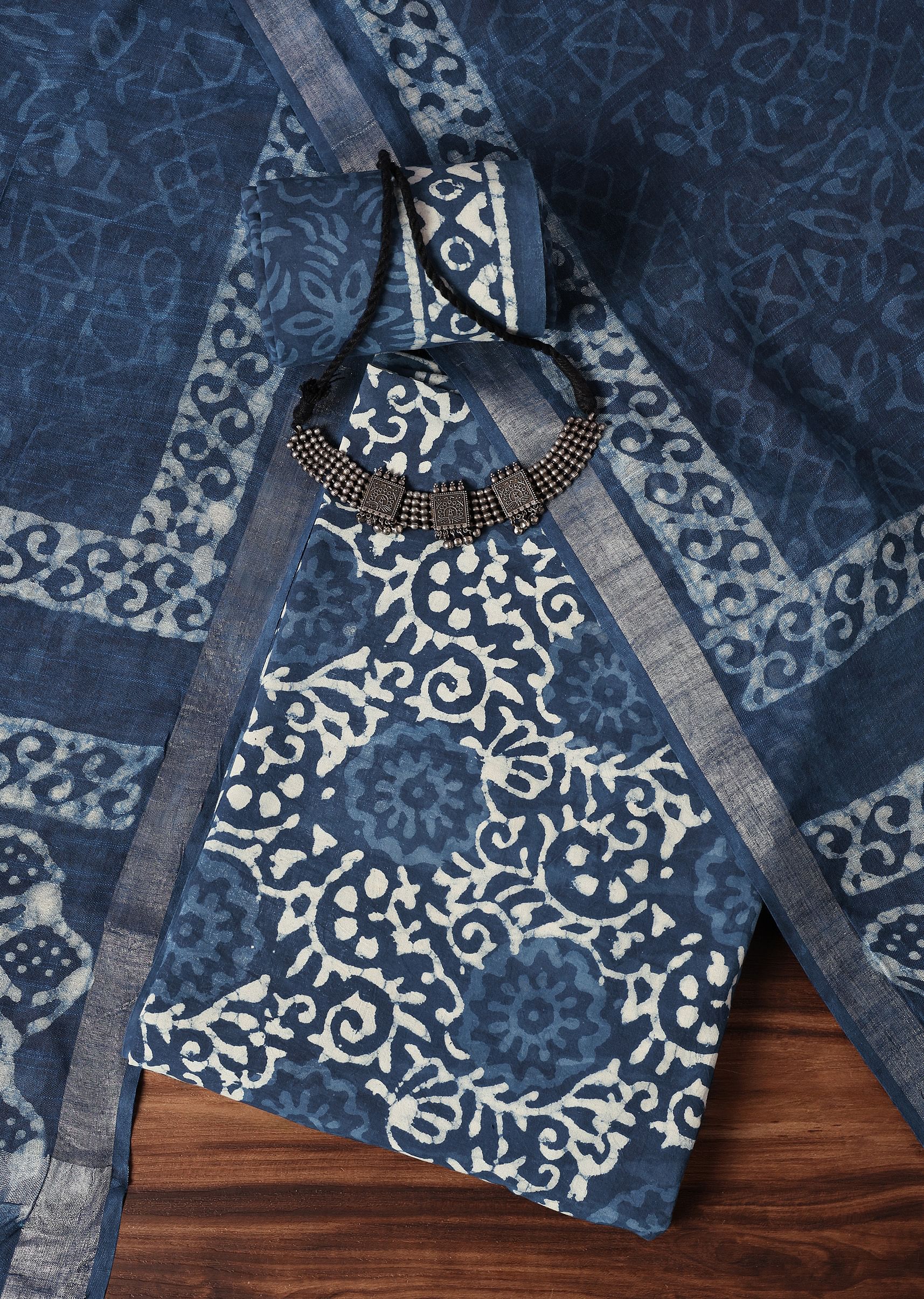Hand block print dress materials online