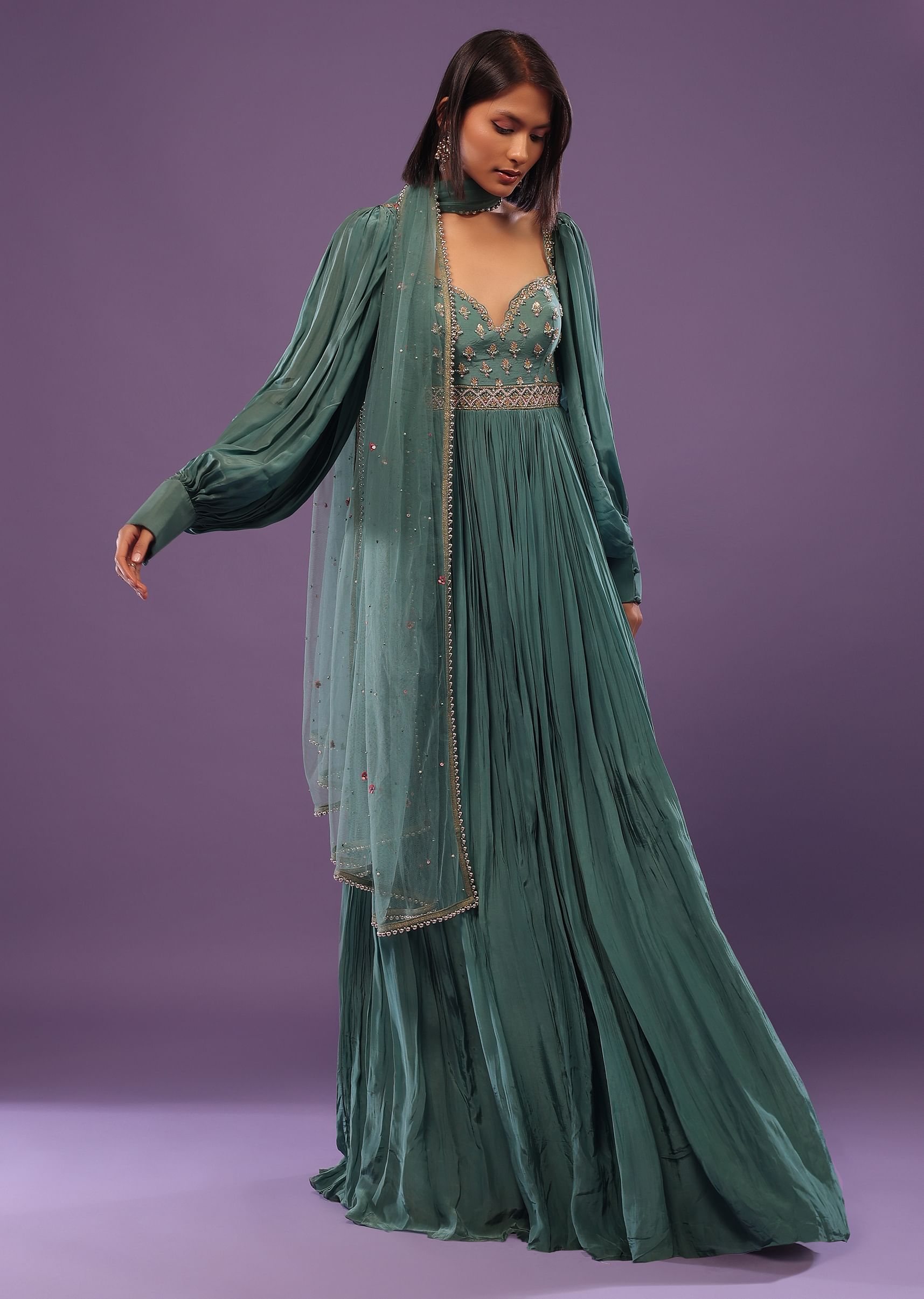 Crepe anarkali dresses new arrivals