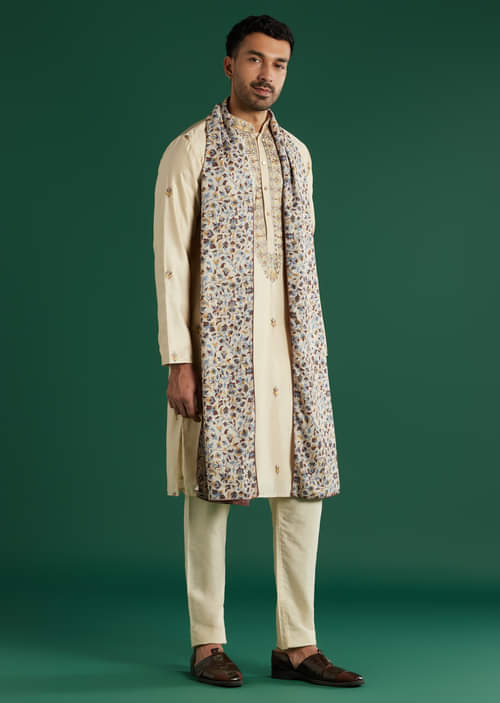 beige-silk-kurta-set-for-men-with-thread-work-and-floral-dupatta-sg364093-1.jpg beige-silk-kurta-set-for-men-with-thread-work-and-floral-dupatta-sg364093-1.jpg