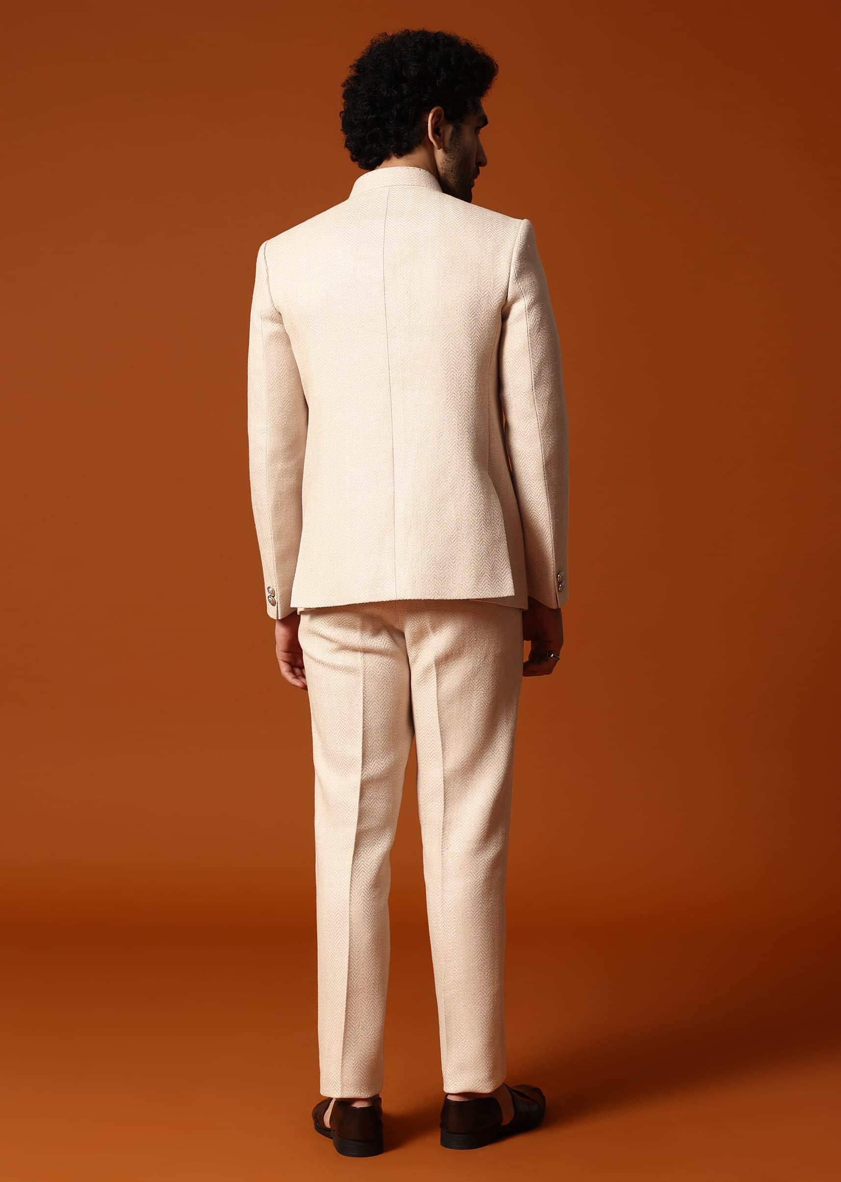 Buy Beige Embroidered Silk Jodhpuri Suit For Men KALKI Fashion Global