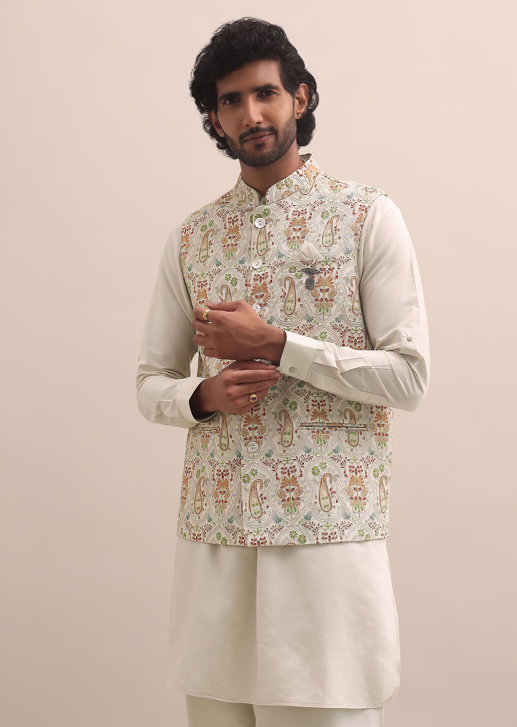 Mens kurta jacket set top