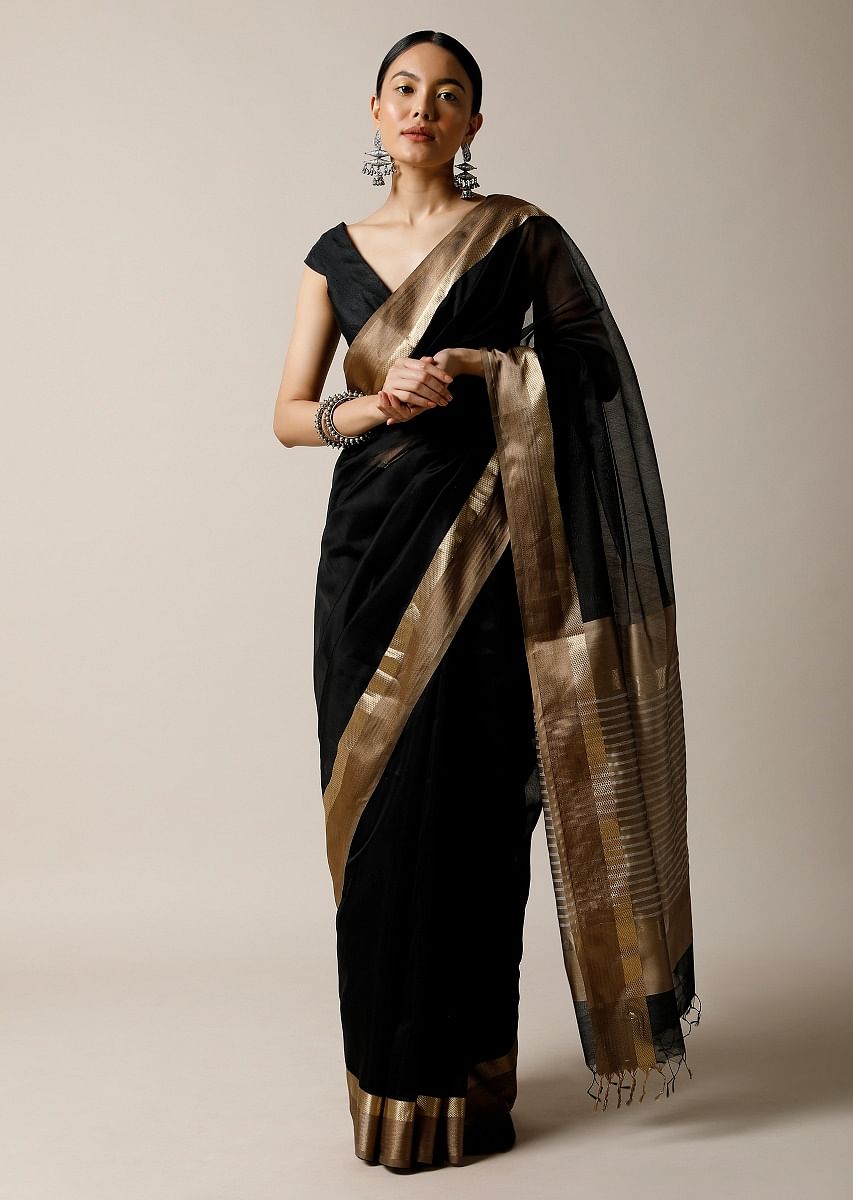 Black Color Glorious Premium Pure Cotton with Beautiful Digital Print Saree high quality And Bangalori Silk Blouse For Women Indian Festive wear saree