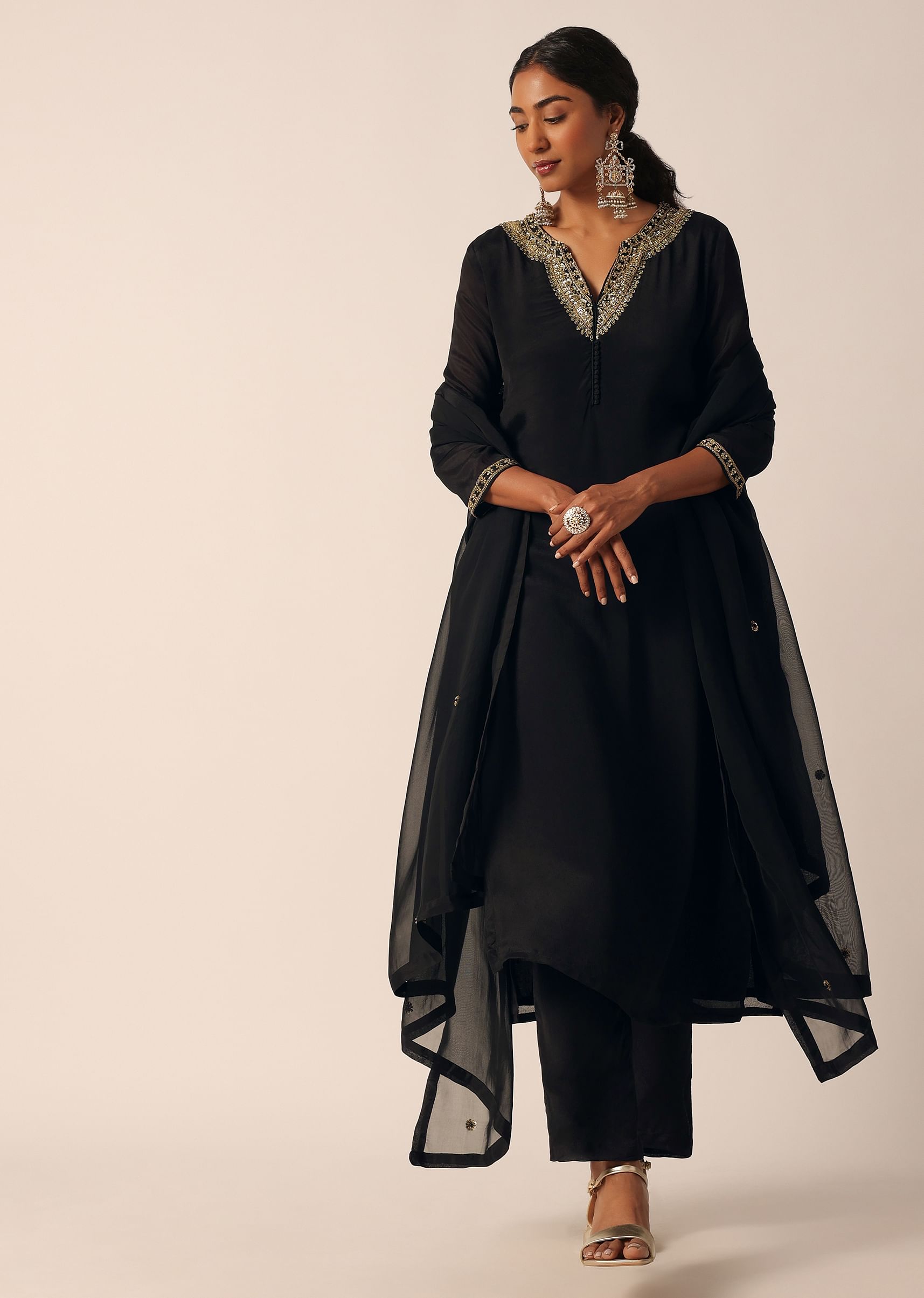 Black kurti dress new arrivals