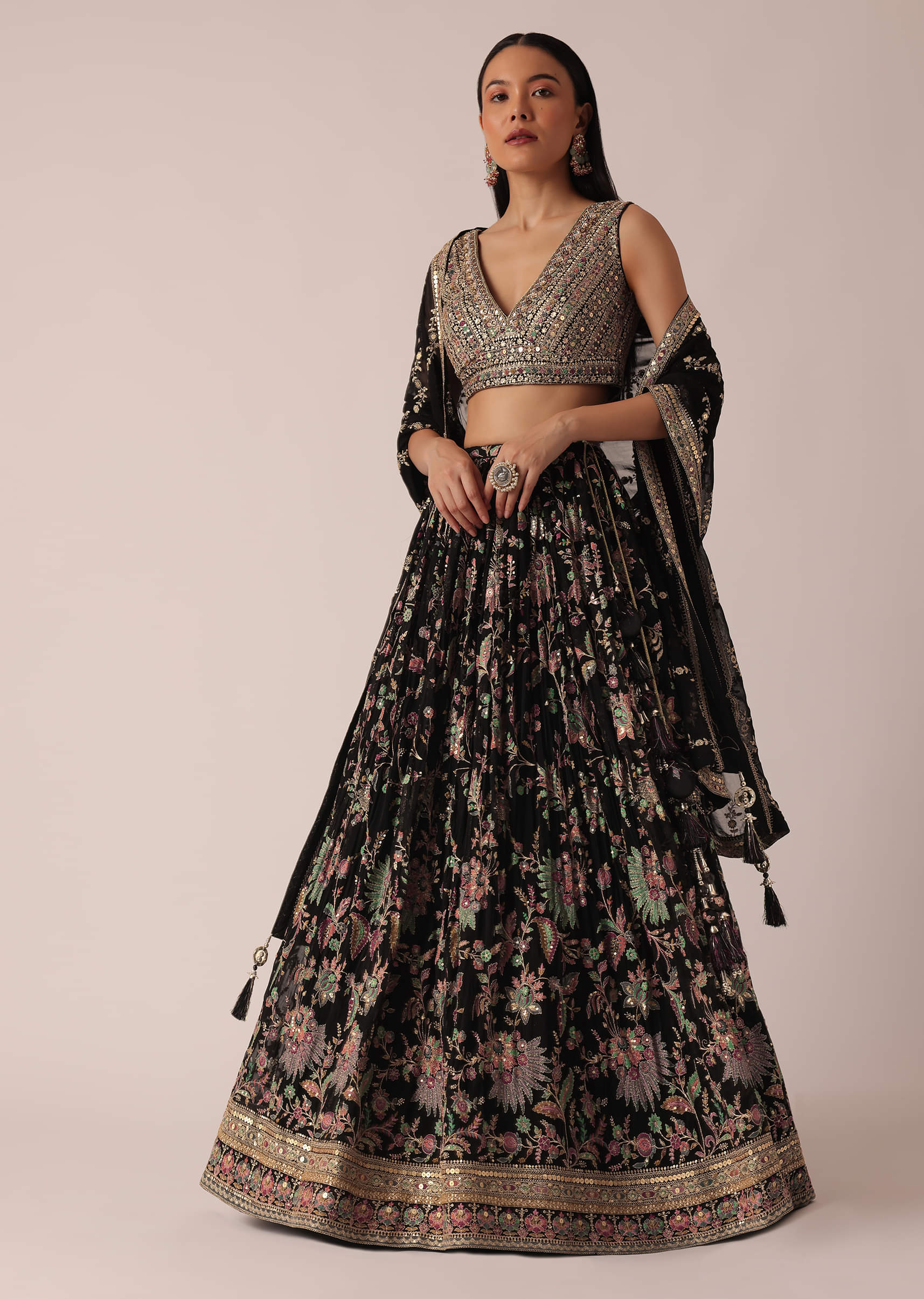 早割 リフト券 Sequin With Set Lehenga Black Buy Work Global Fashion KALKI | パーカッション・打楽器
