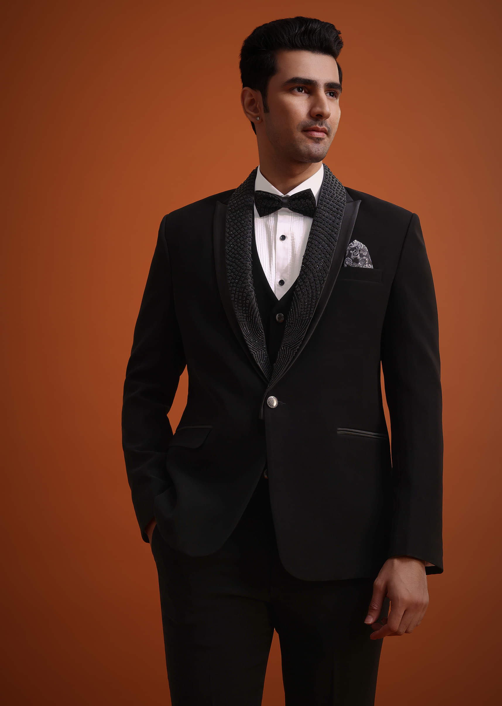 【絶品】 Buy Black Set Pant And Tuxedo Work Resham スーツ