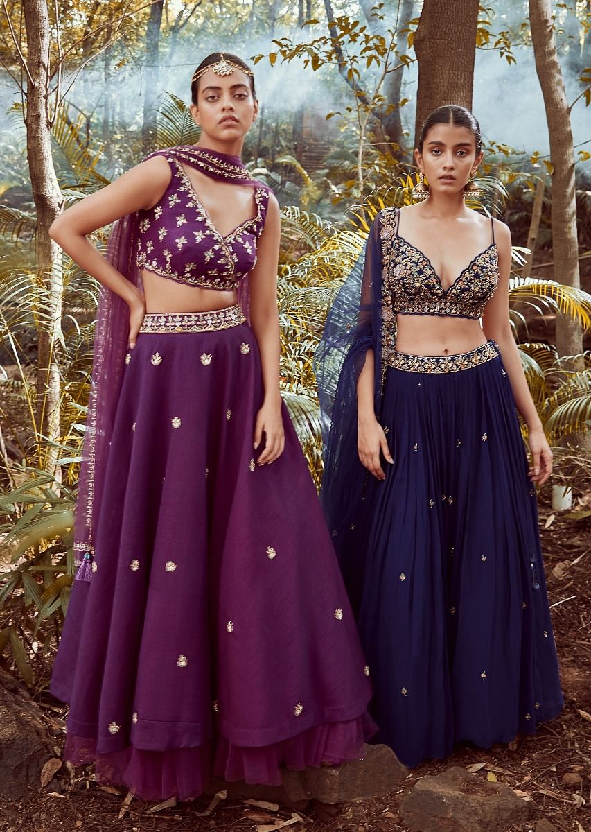 Crop top with lehenga choli best sale