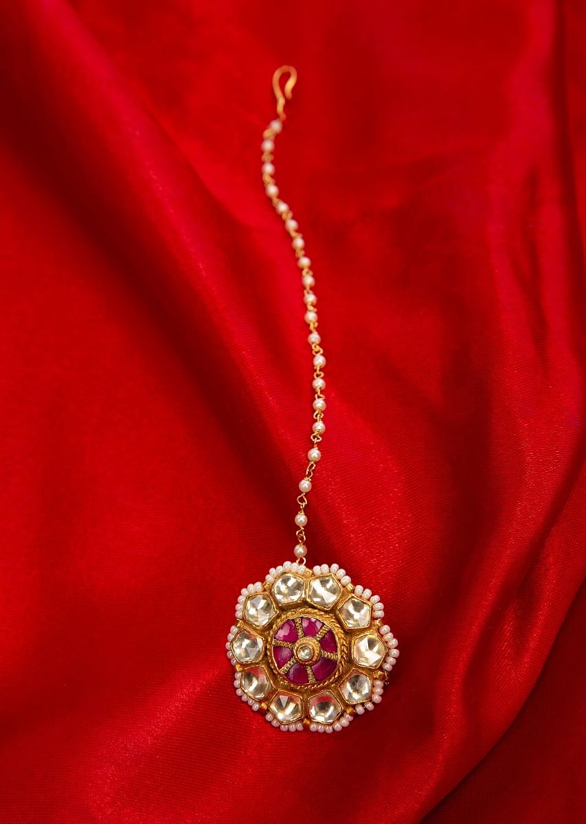 Buy Borla rajputi style maang tikka only on Kalki