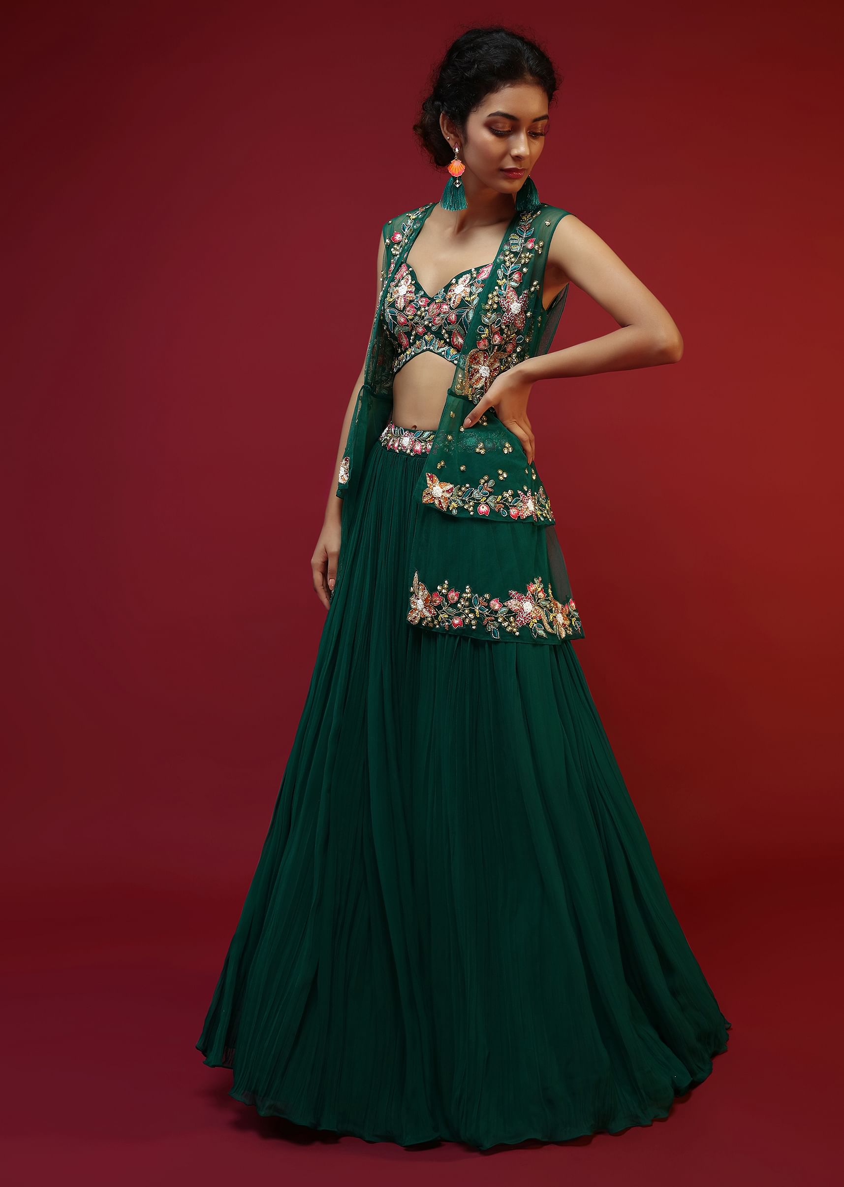 Peplum style lehenga choli online