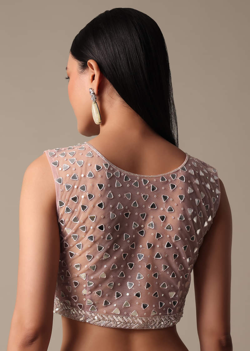 Chic Pink Ready To Wear Saree With Blouse
