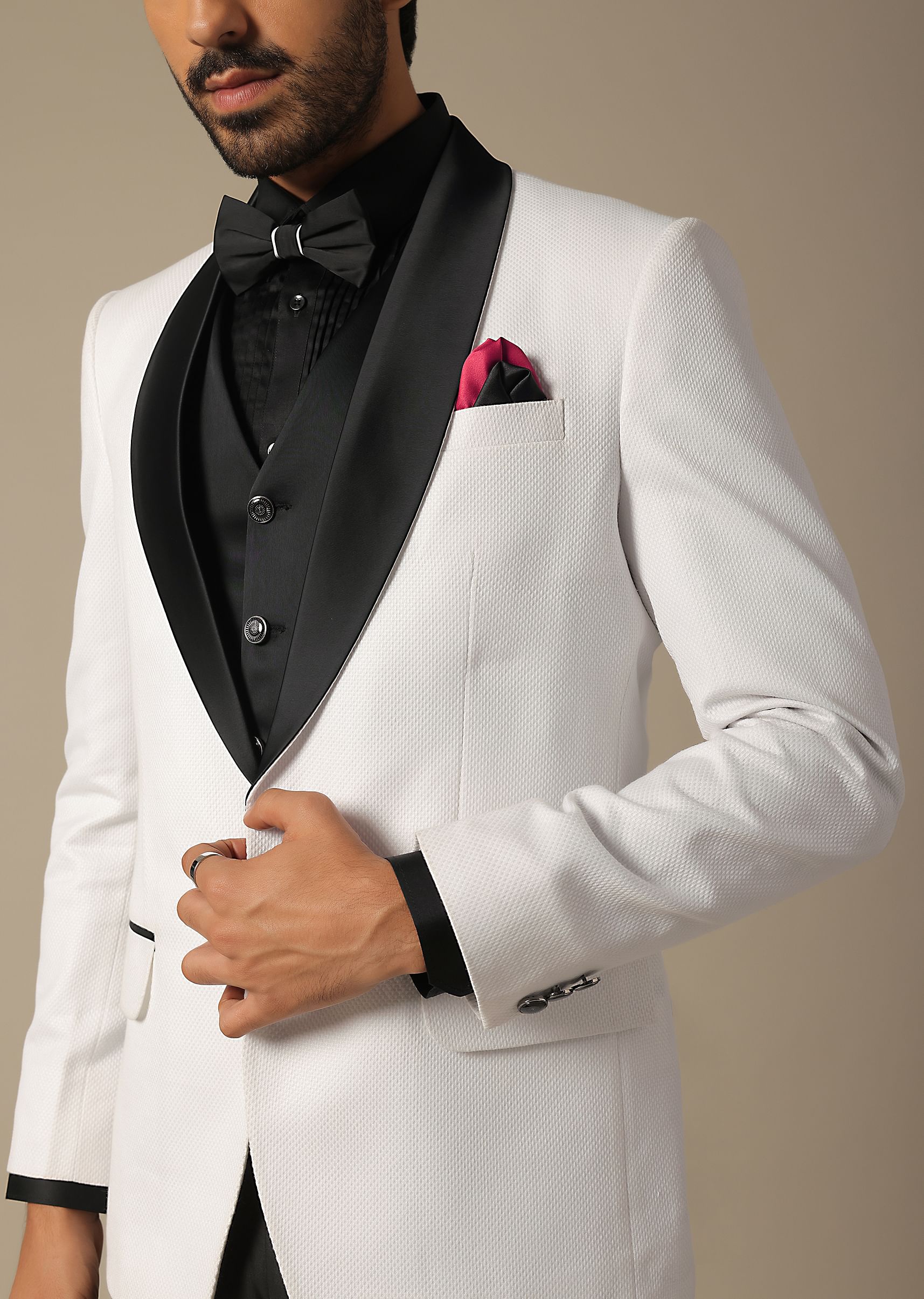 Classic white tuxedo on sale