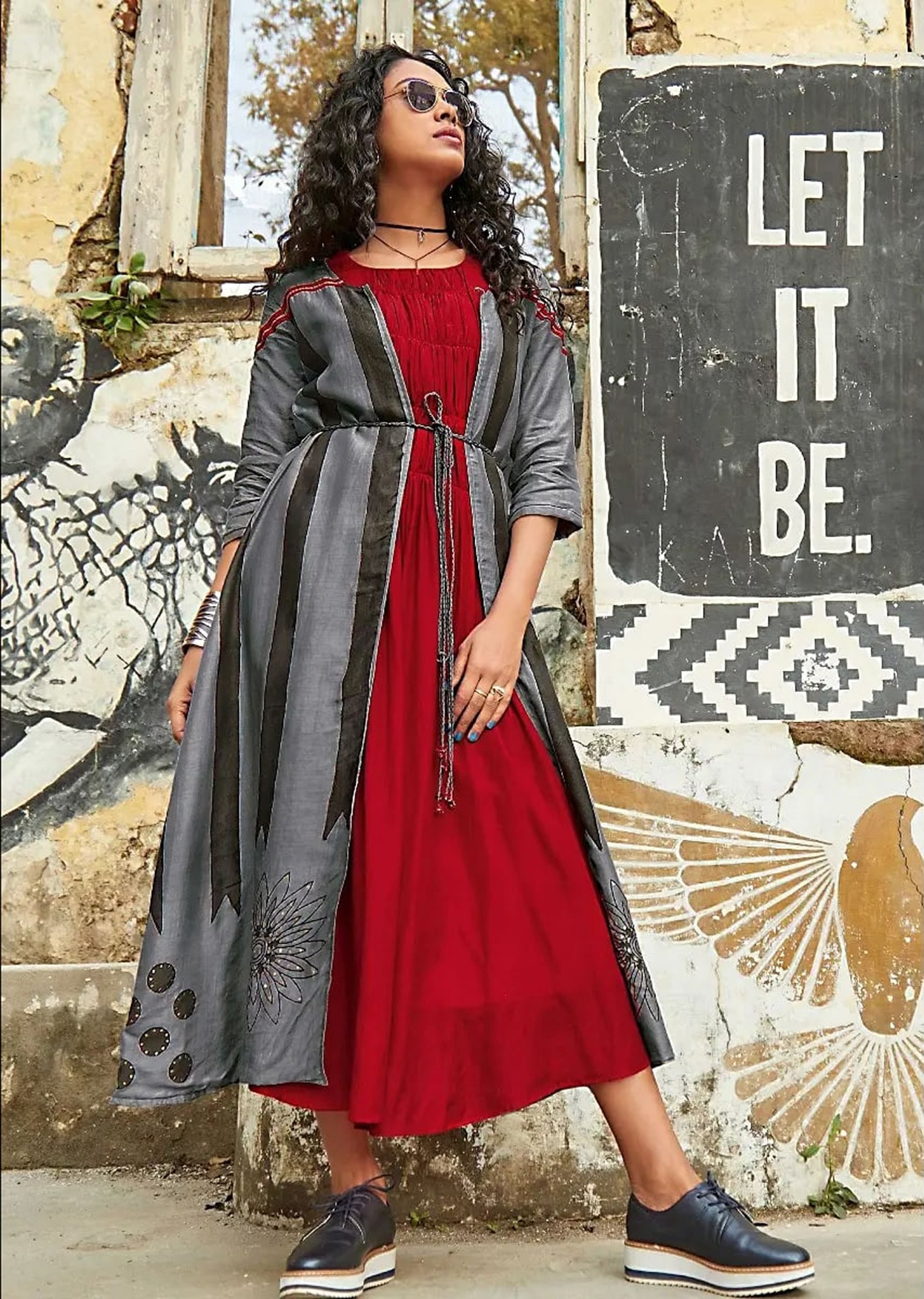 A line tunic dress top