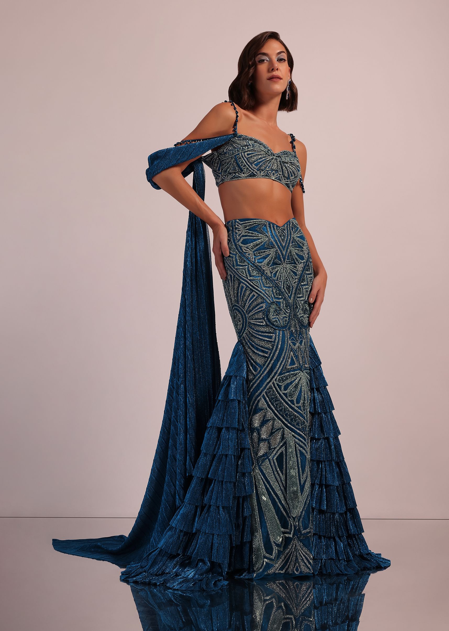 Fish cut bridal lehenga 2025