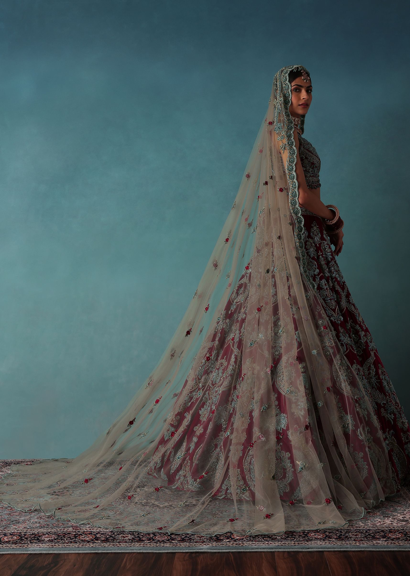 Red and rust bridal dress hotsell