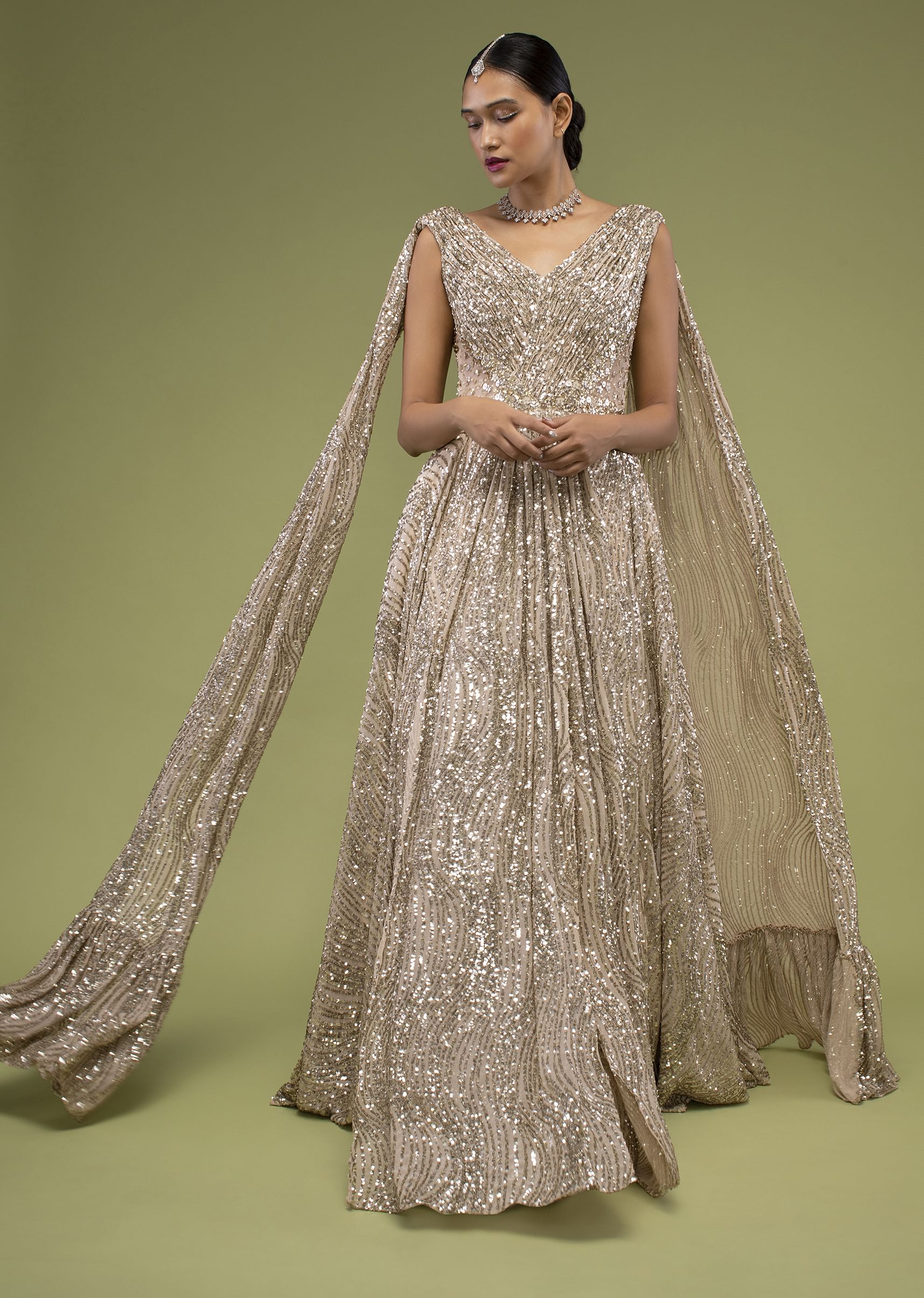 Cape long gown cheap