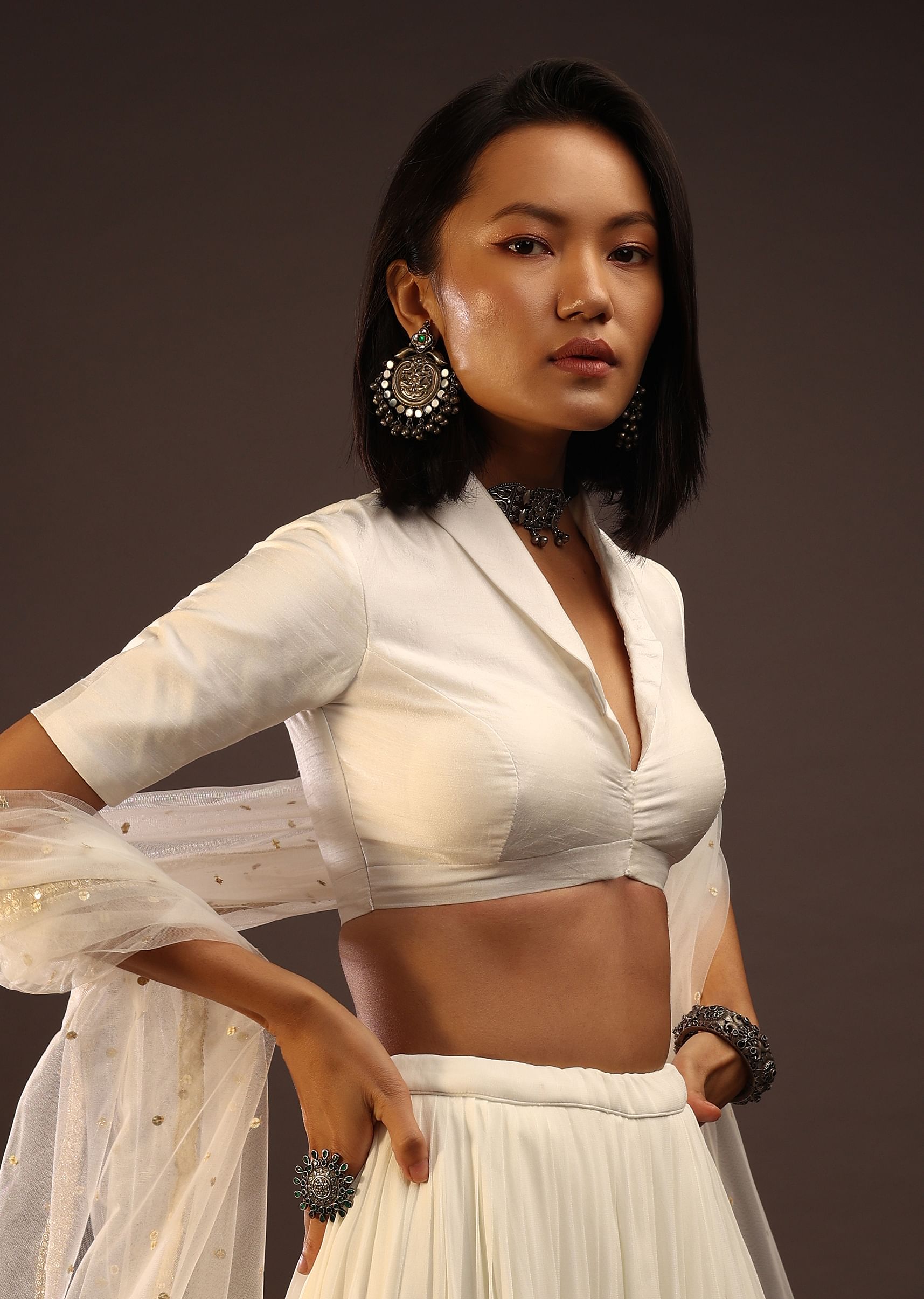 White Blouses: Buy Indian Ethnic White Saree Blouse Online