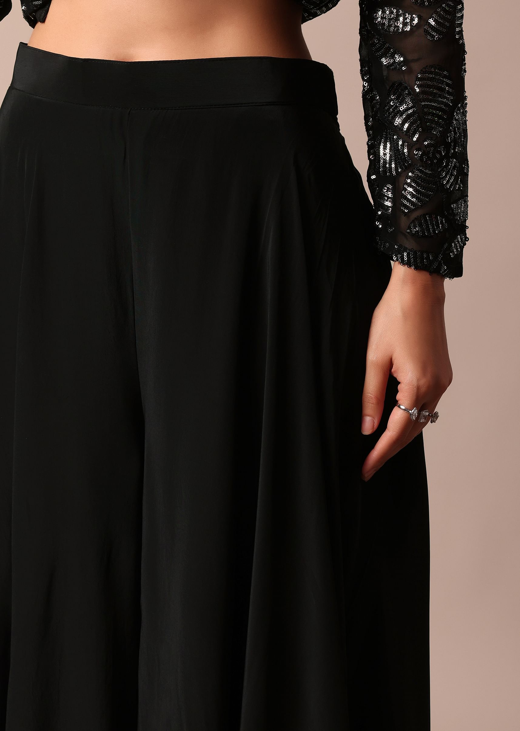 Elegant palazzo suits top