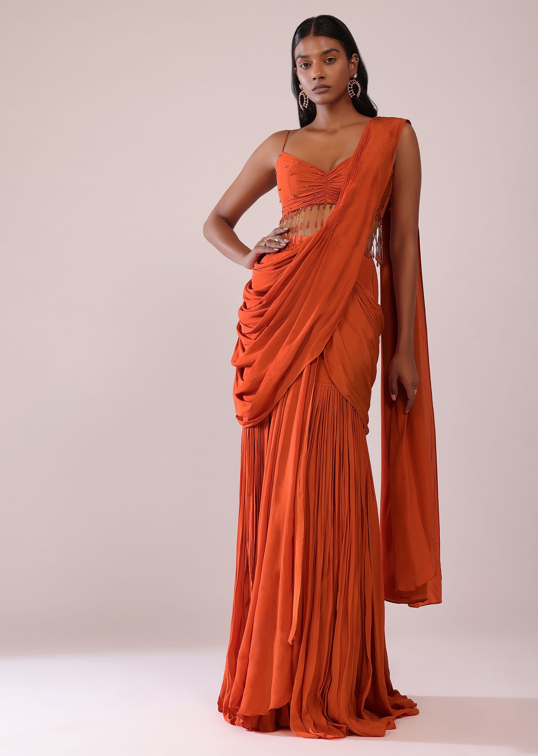 Drape gown saree hot sale