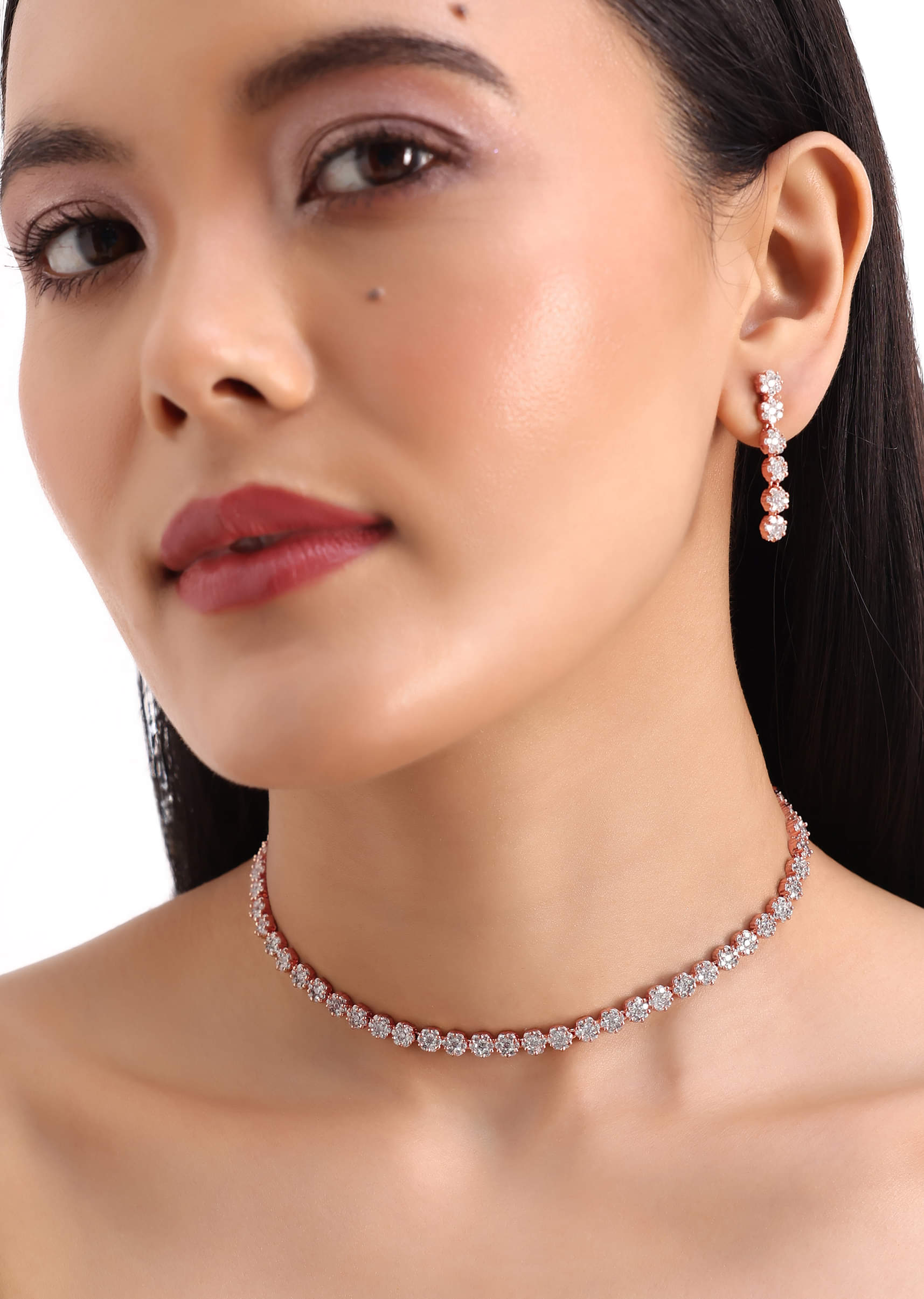 Metal necklace set best sale