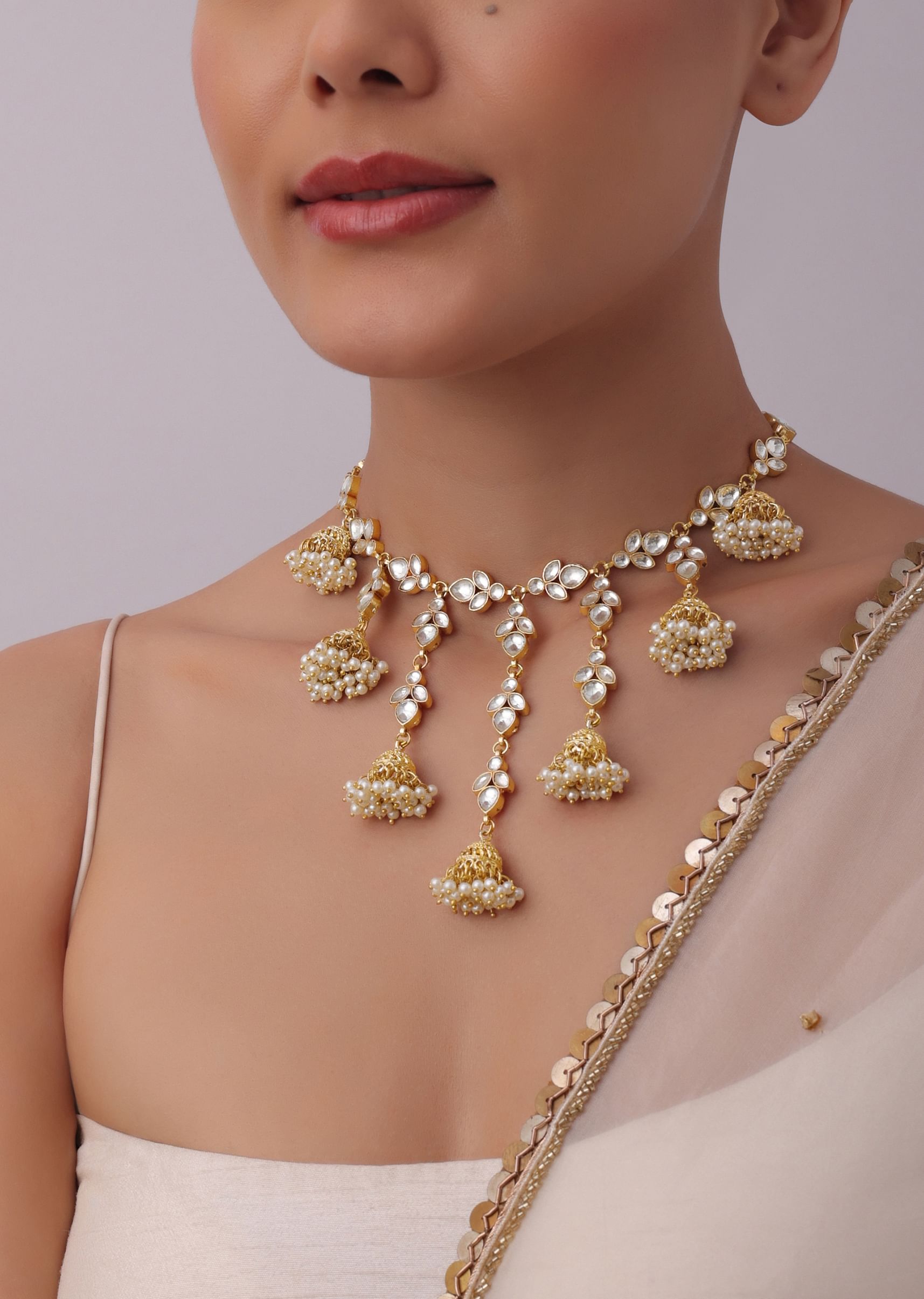Chandelier droplets necklace top