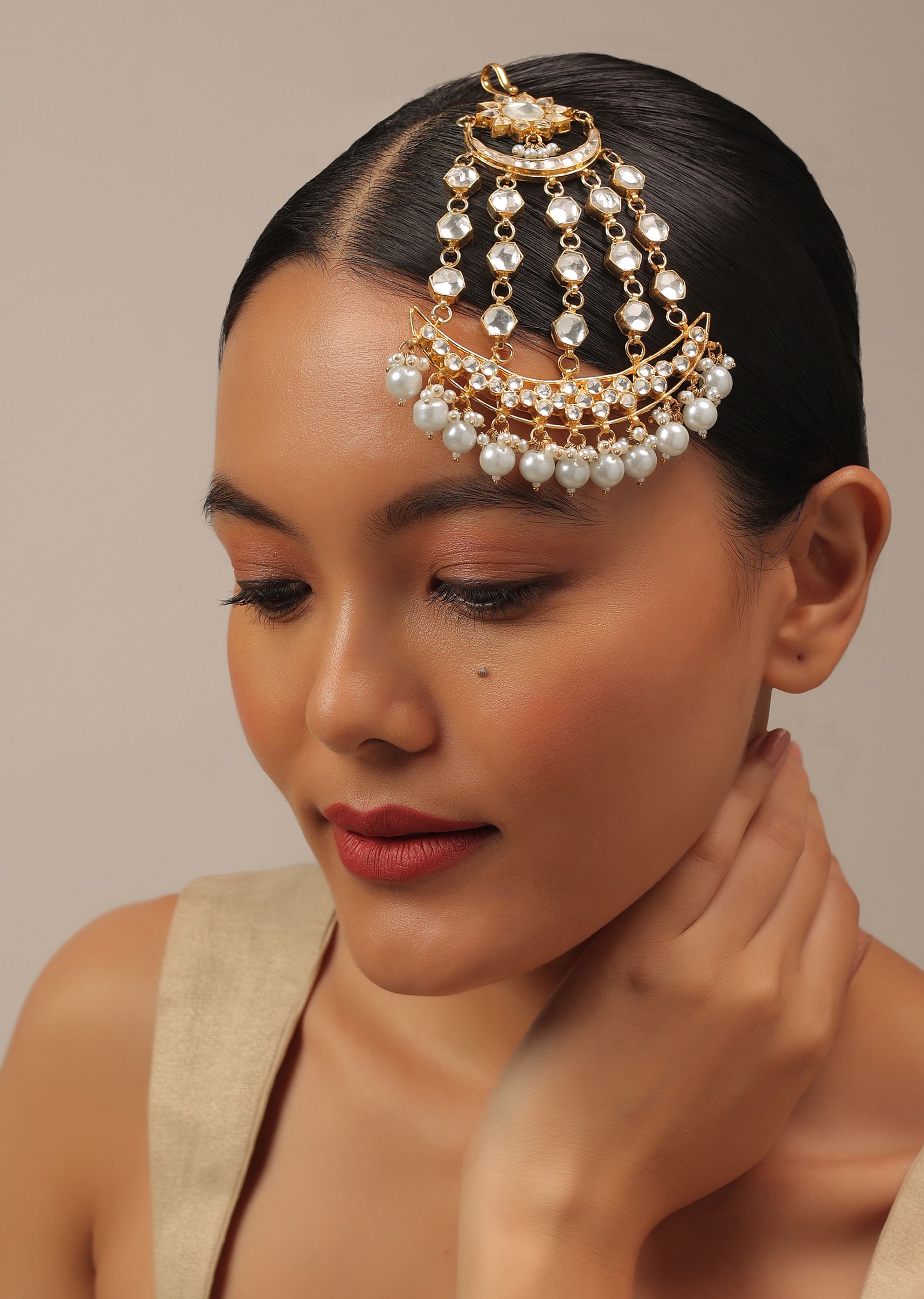 Jhumar Gold Plated adolescent Headpiece Passa