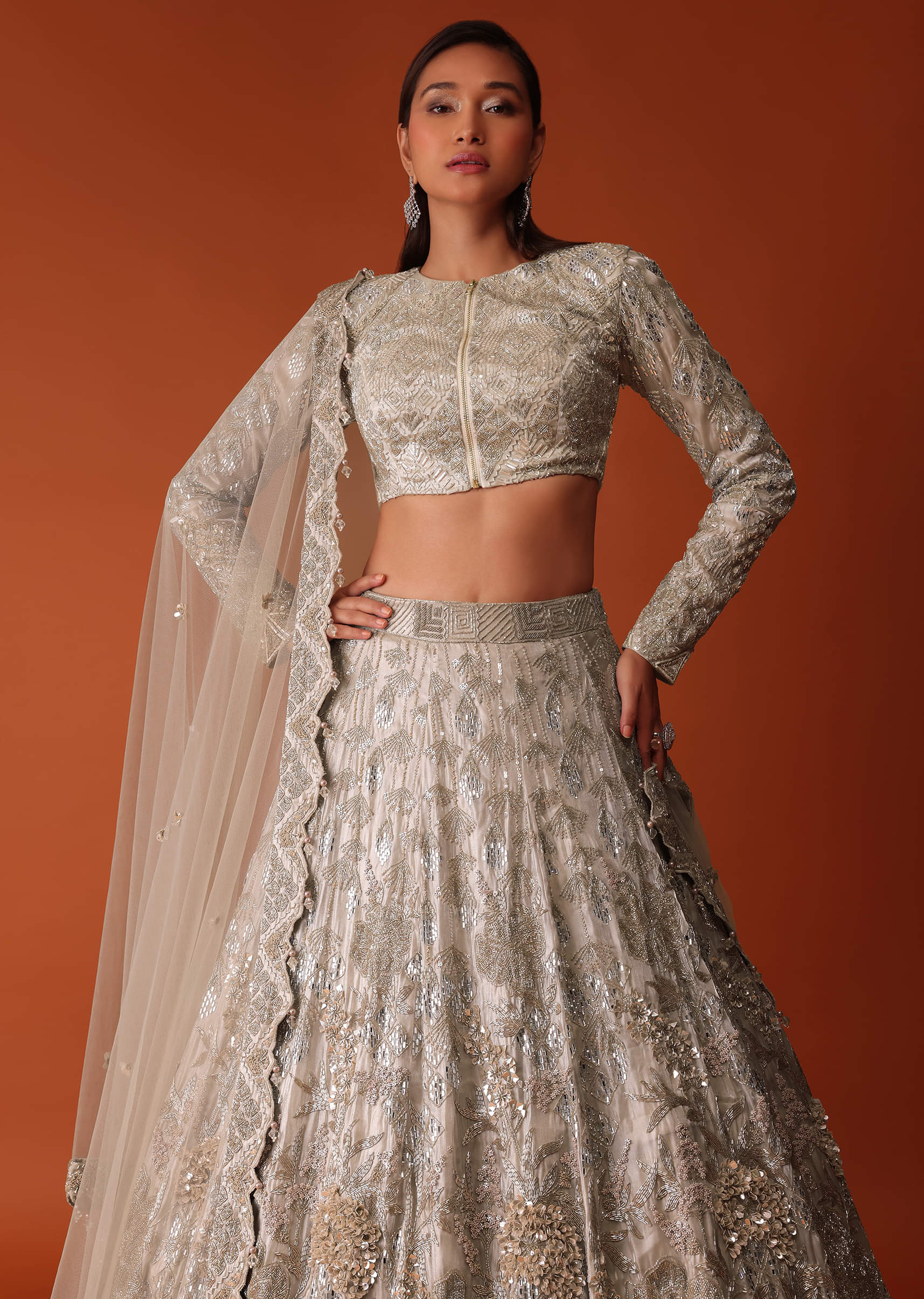 Organza bridal lehenga shop