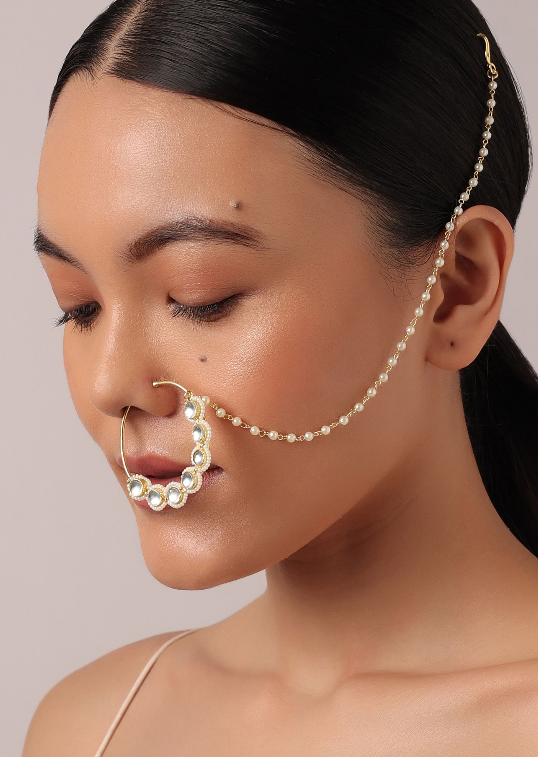 Nose ring kundan clearance
