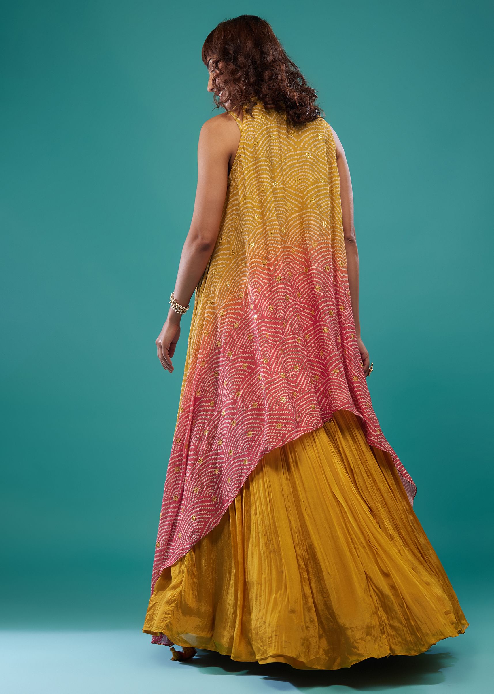 Yellow embroidered skirt outlet