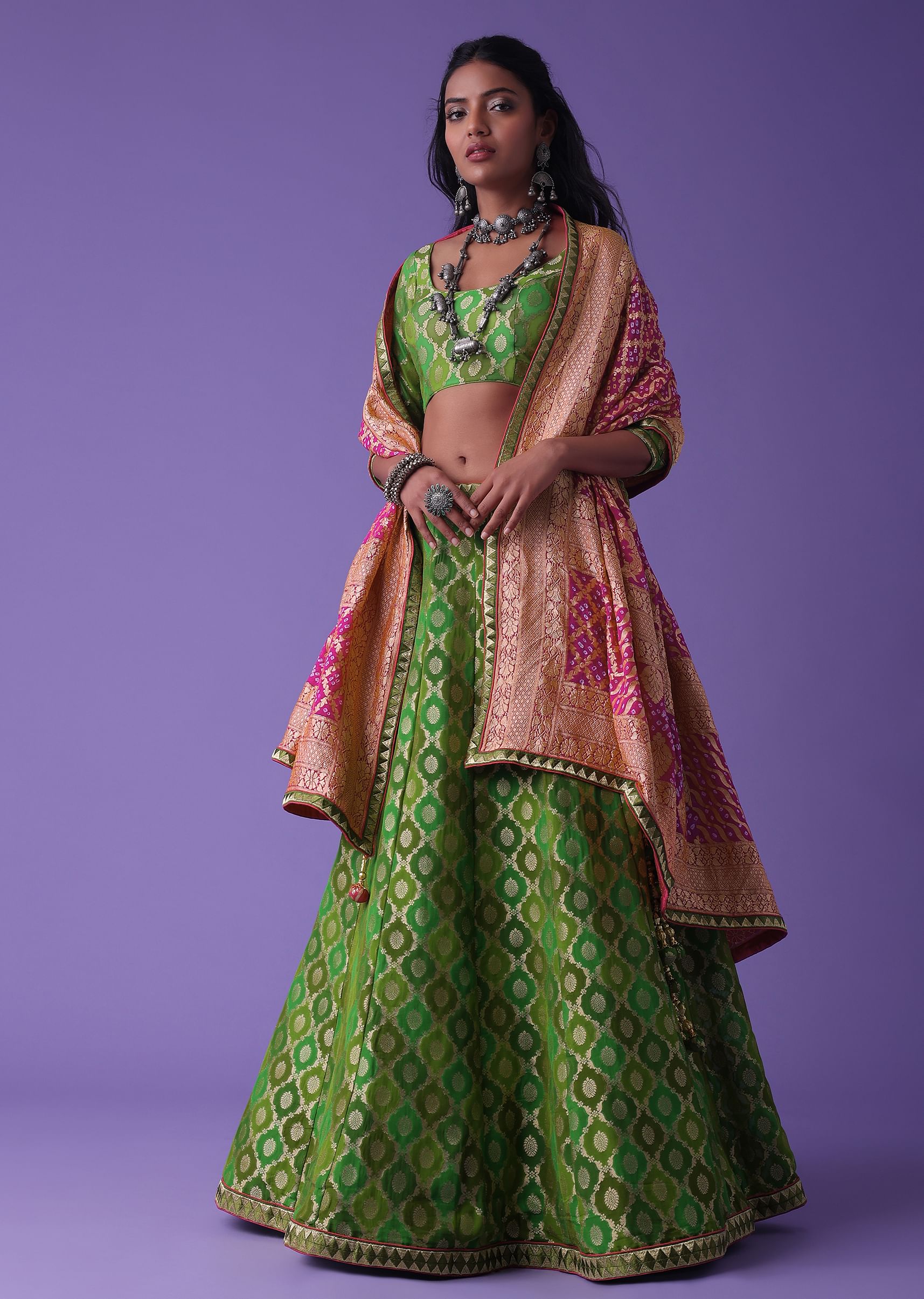 Banarasi choli dupatta style shop