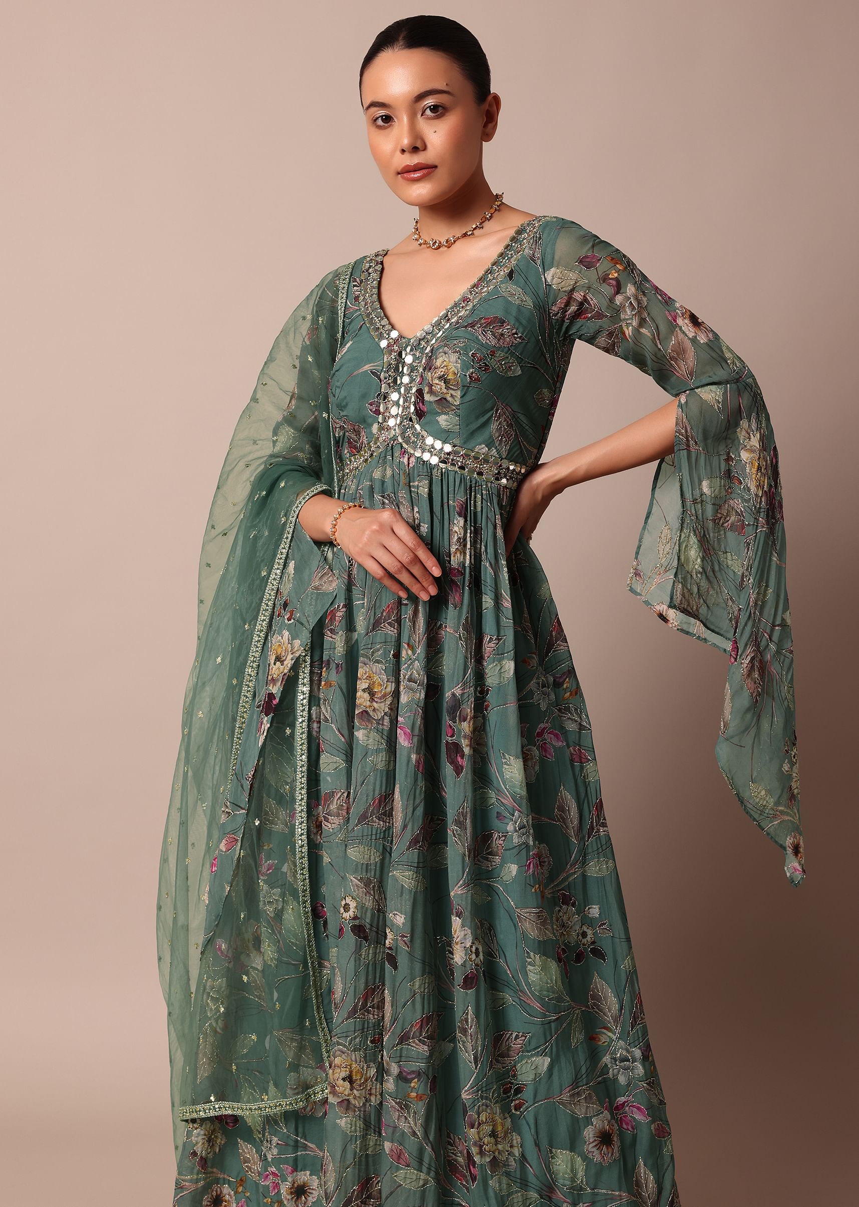 Mirror work anarkalis online clearance