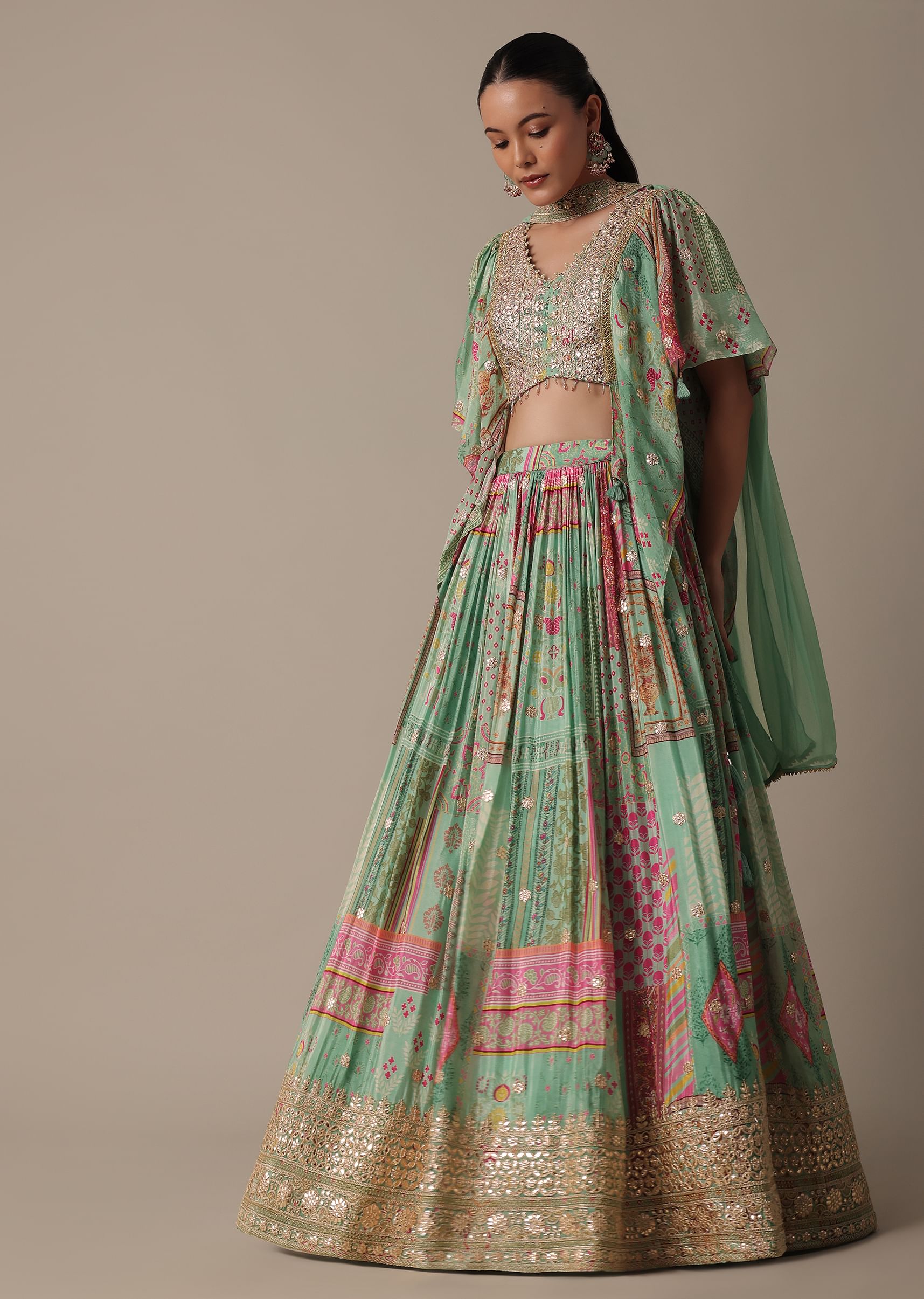 Chiffon ghagra choli clearance