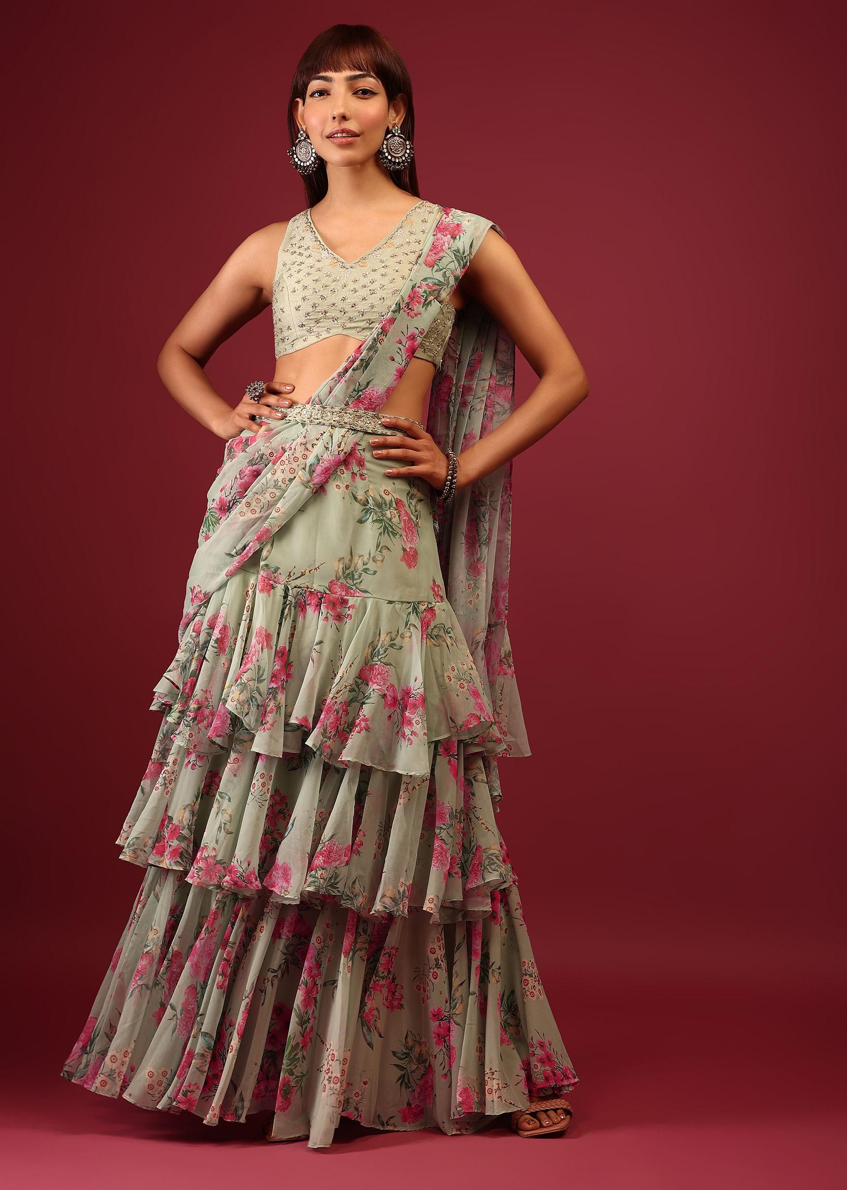 Lehenga saree under 500 clearance