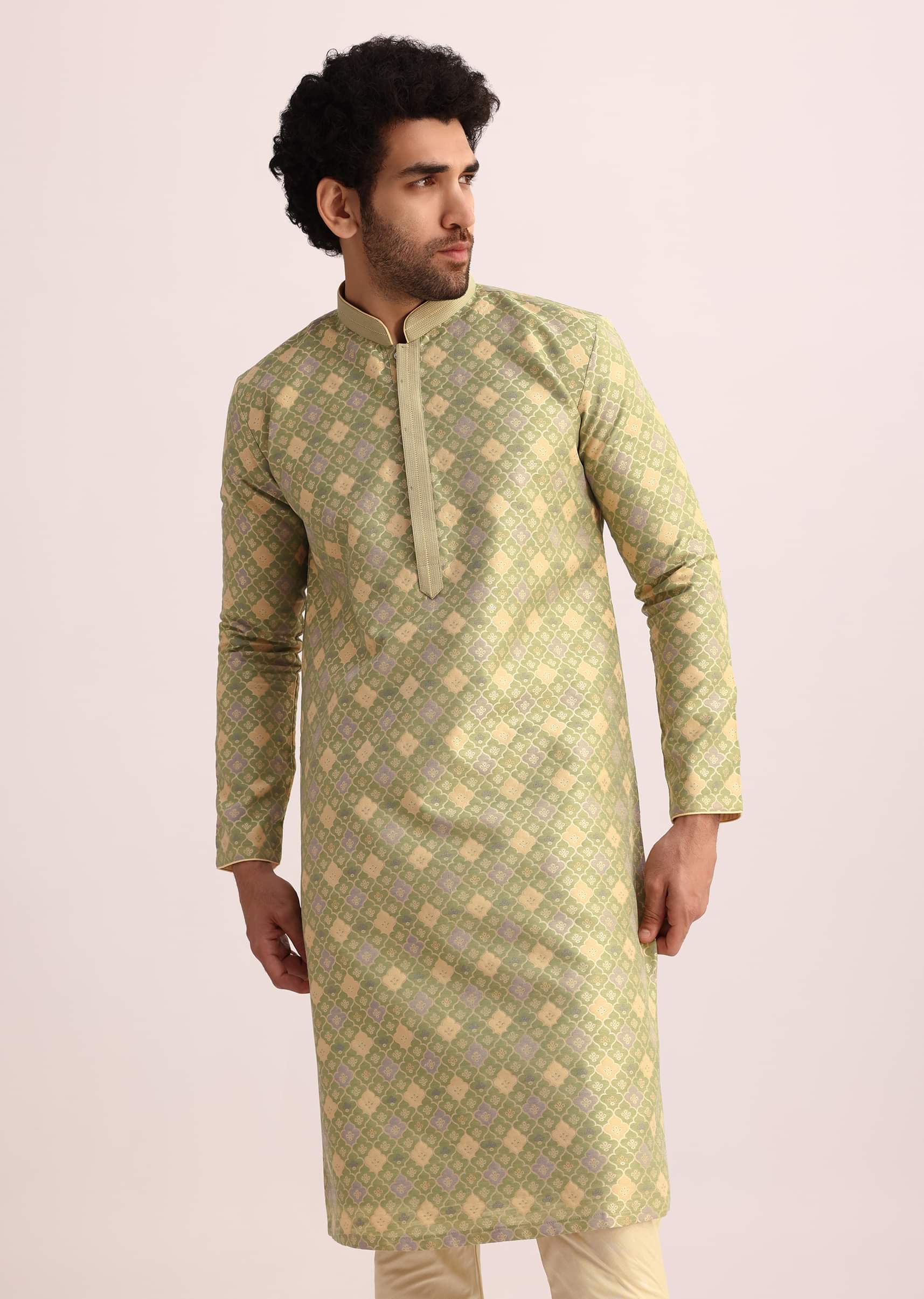 W green printed kurta outlet