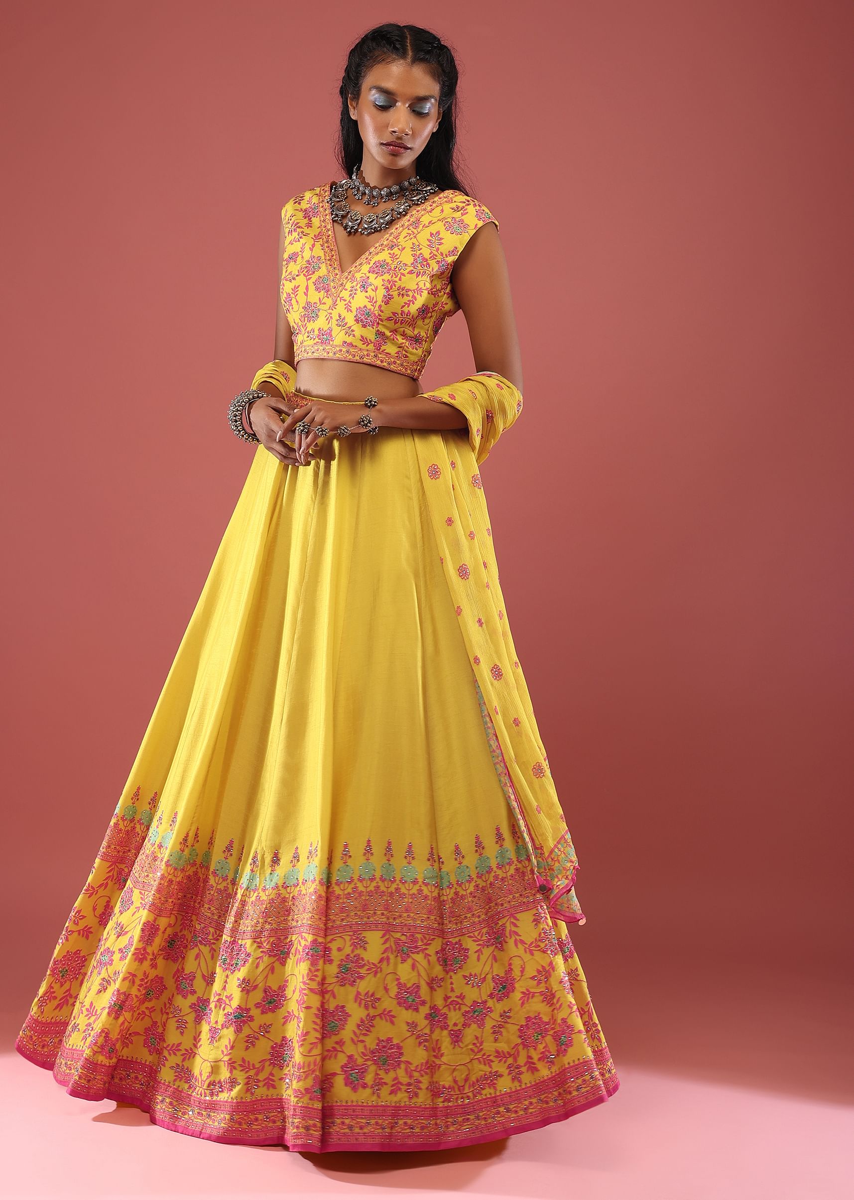 Flowy lehenga skirt best sale
