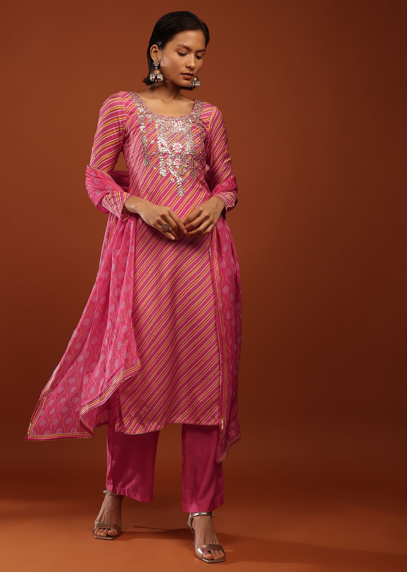 Straight cut kurta with palazzo discount