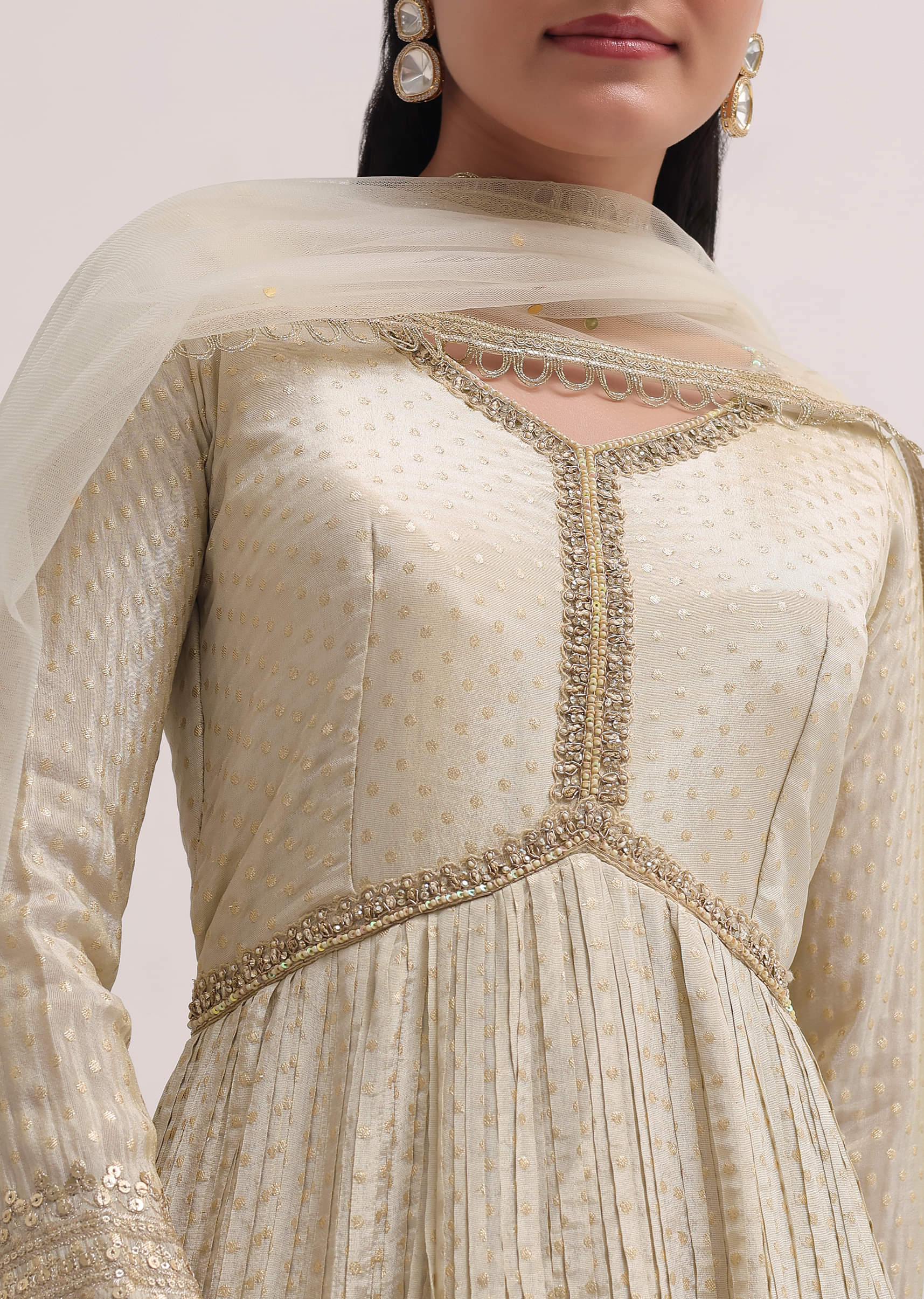 Banarasi silk anarkali suit clearance