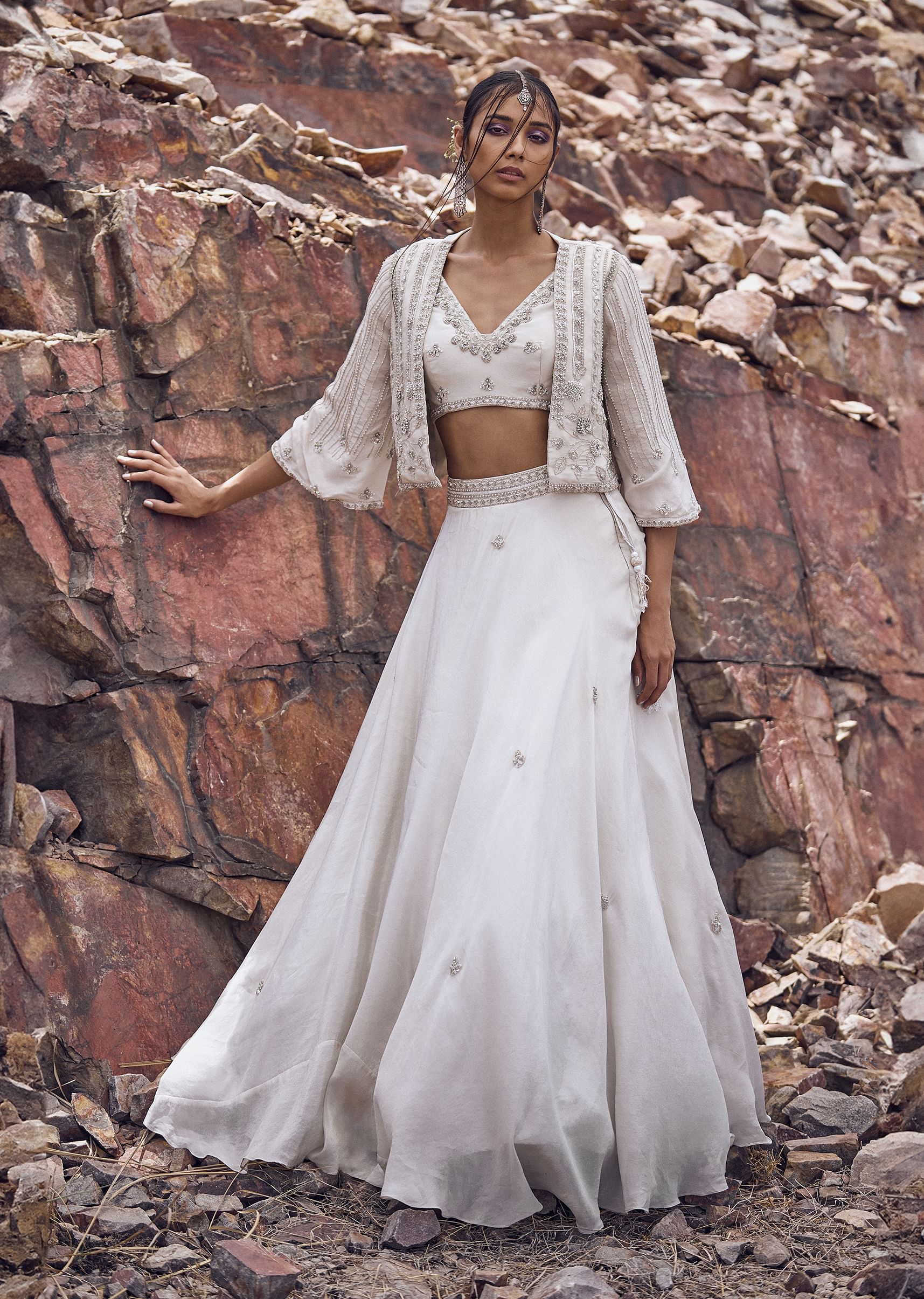 Jacket lehenga for wedding discount