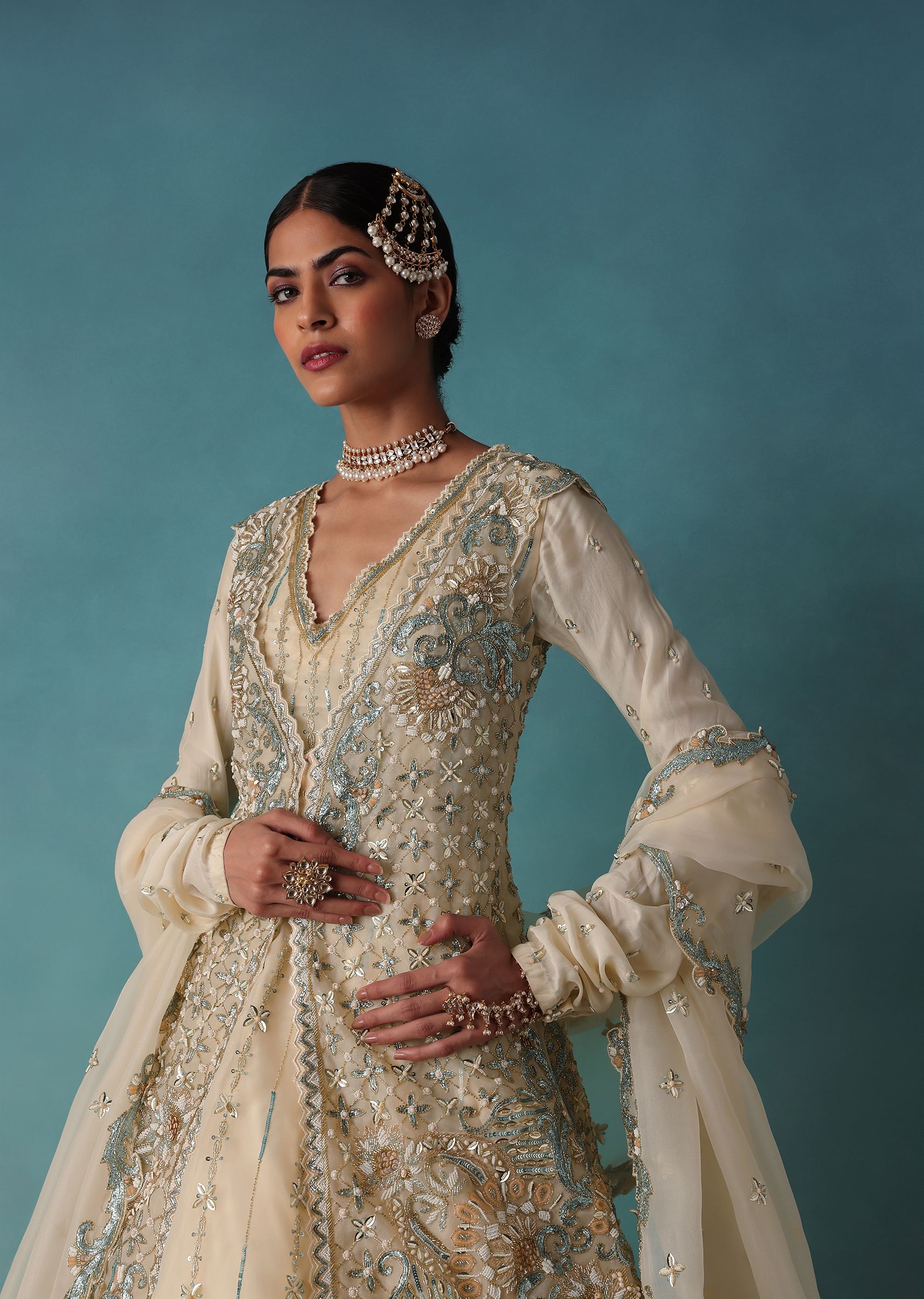 Buy Ivory White Embroidered Bridal Lehenga With Kurta And Jacket Buy Ivory White Embroidered Bridal Lehenga With Kurta And Jacket