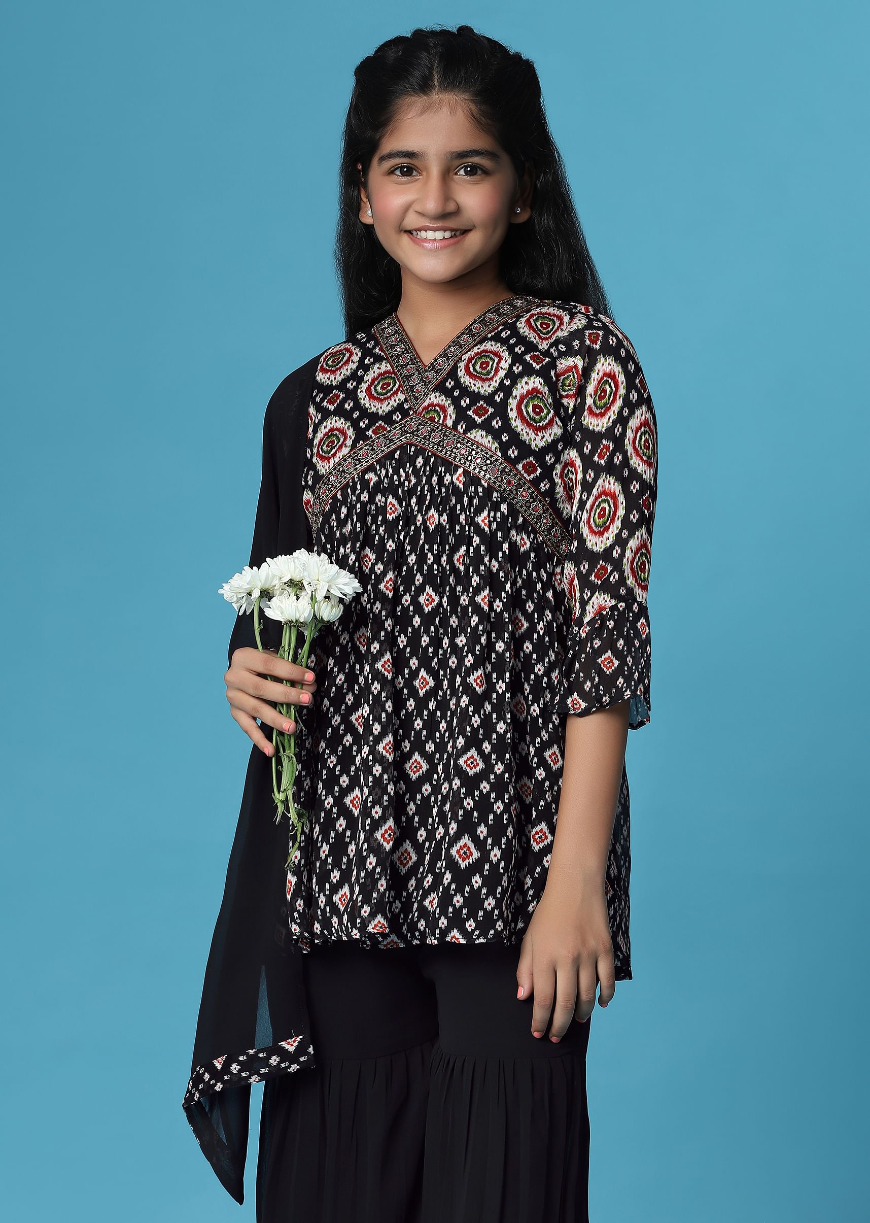Girls black kurti clearance
