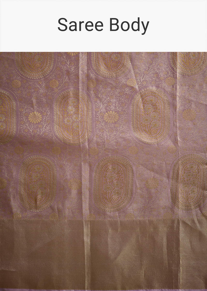 Lavender Kanjivaram Silk Saree