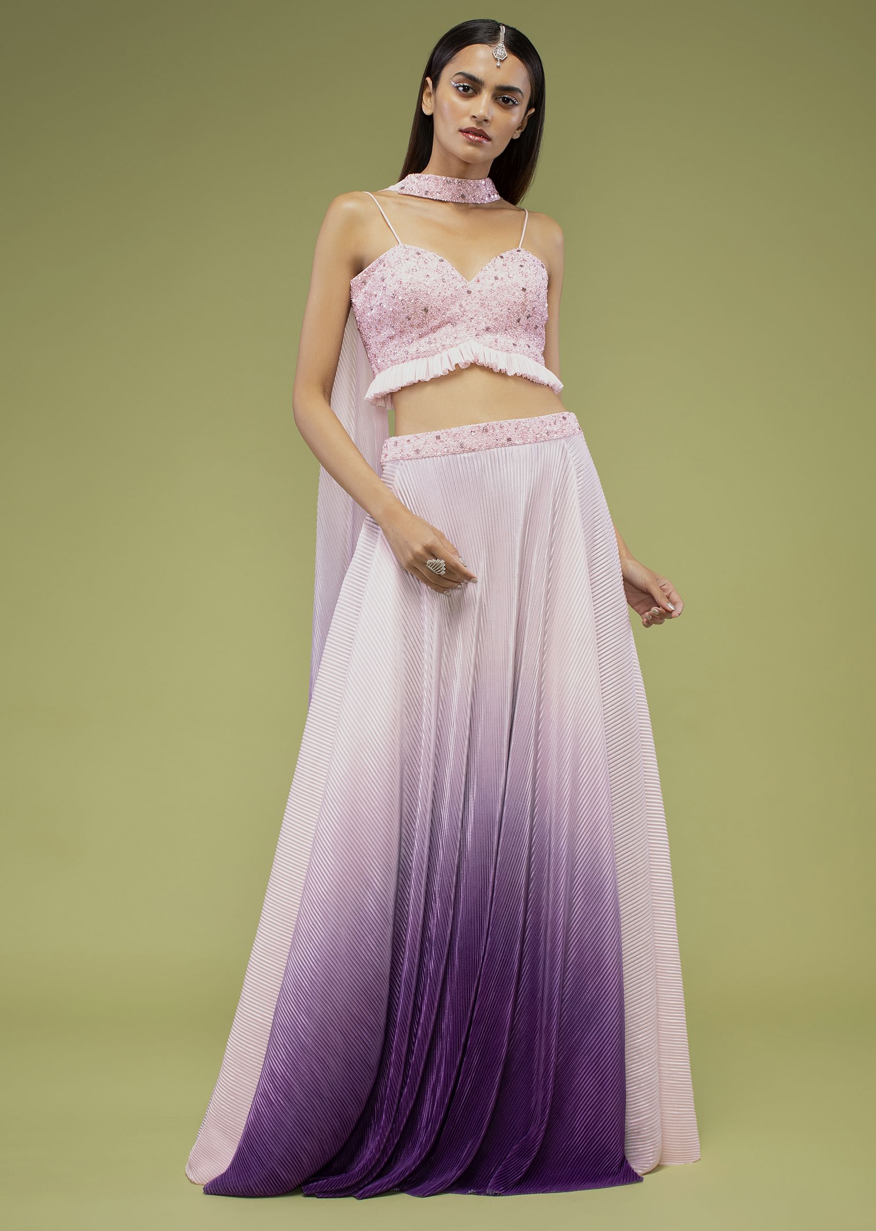 Purple ombre skirt outlet