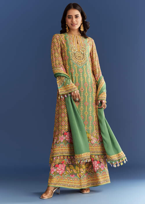 light-aqua-green-cotton-muslin-kurta-dupatta-with-printed-palazzo-sg313026-1.jpg