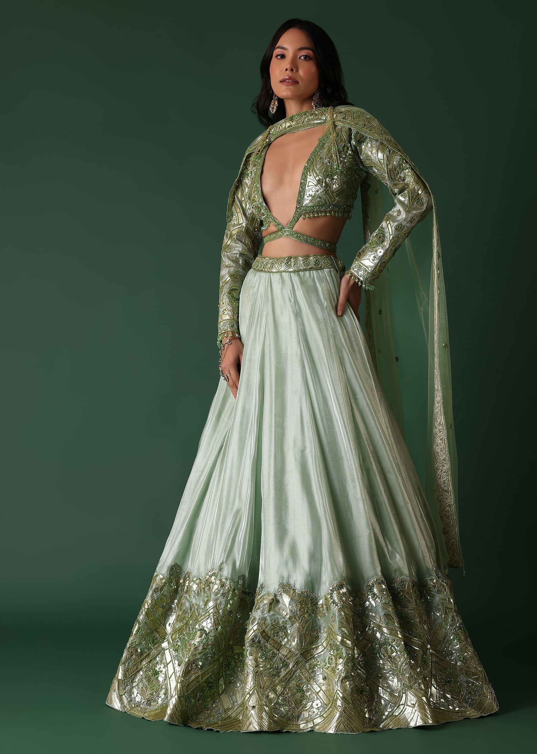 Printed bridal lehenga clearance