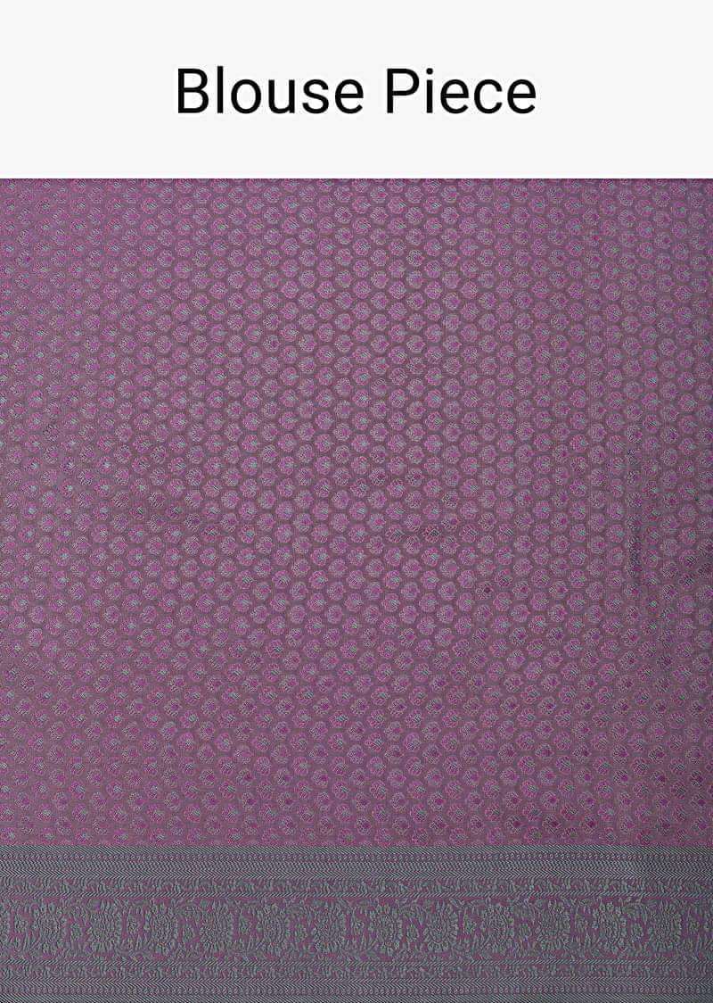 Wine South Resham Silk Saree With Woven Work And Unstitched Blouse Fabric
