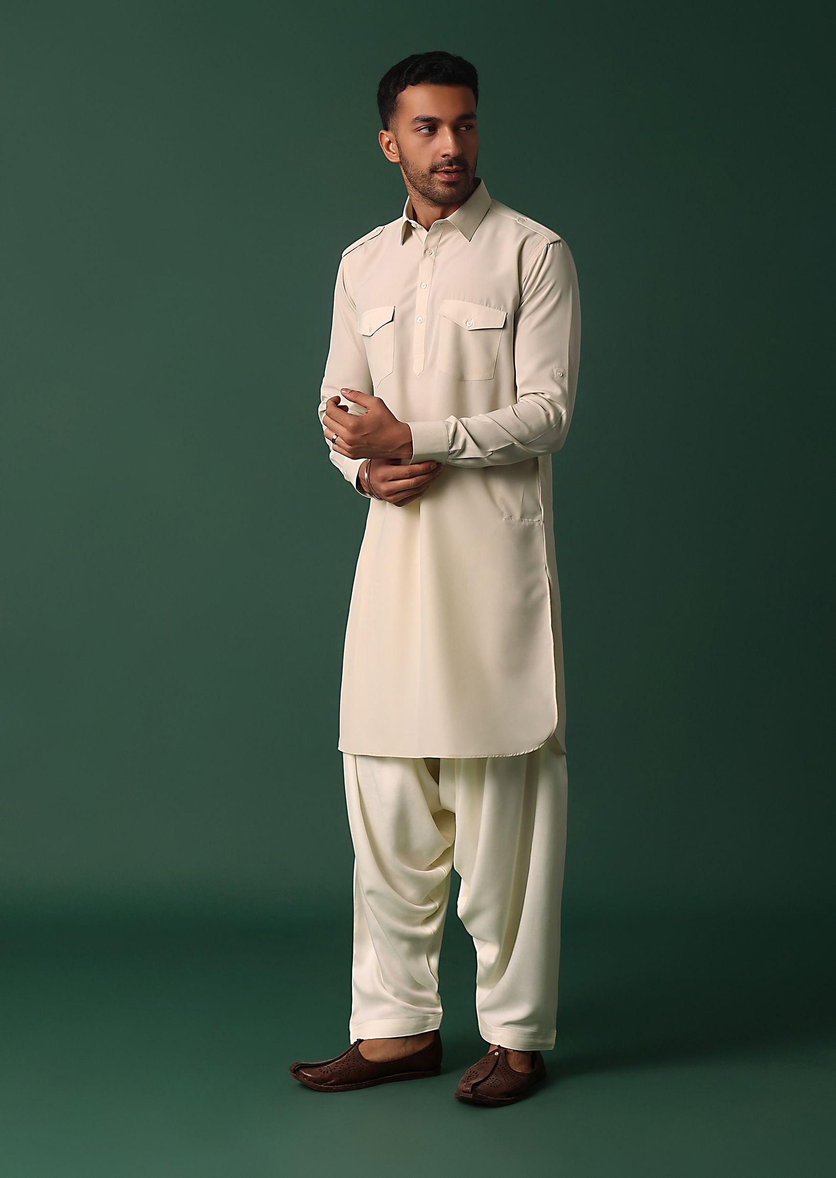 Pathani kurta white clearance