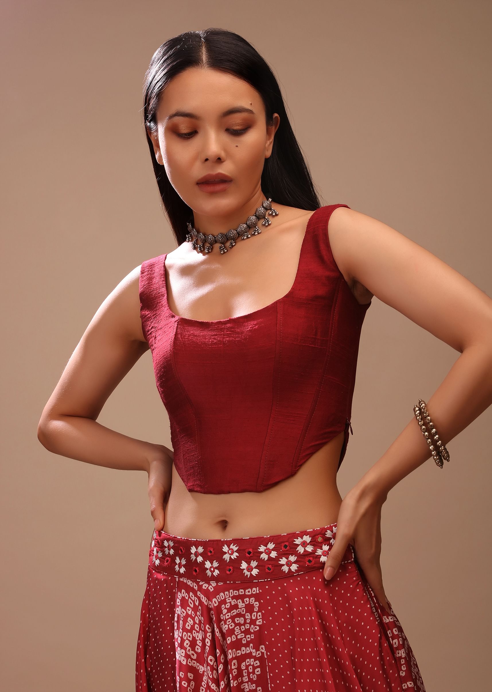 Silk high low blouse store