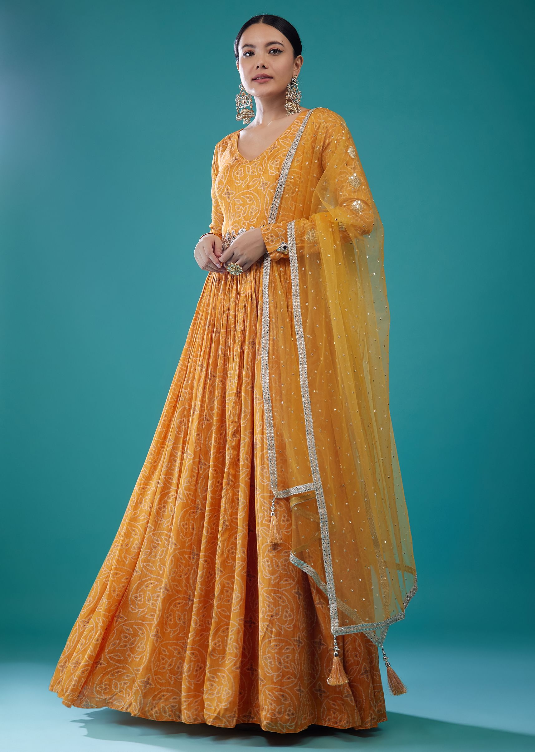 Bandhani anarkali suits shop