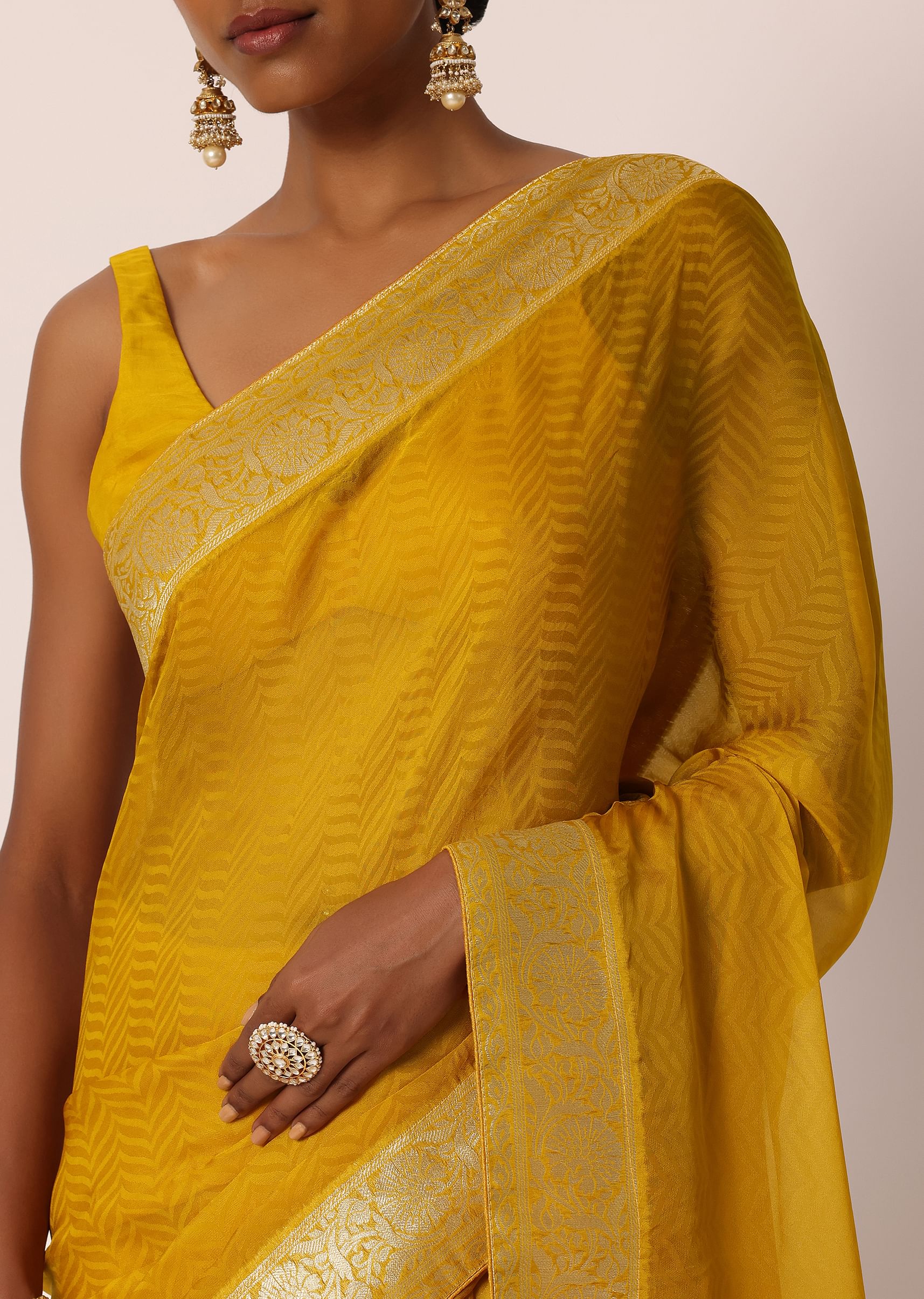 Mustard yellow silk blouse online