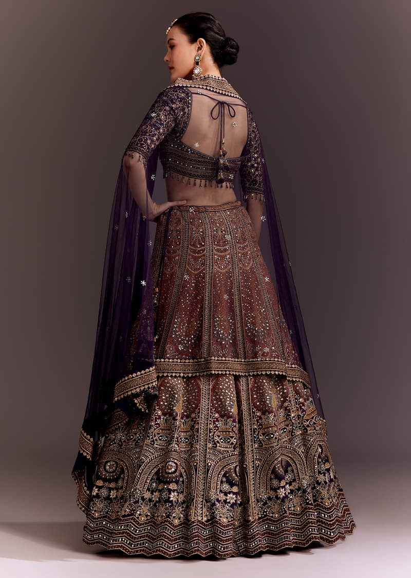 Ombre Zari Embroidered Lehenga Set
